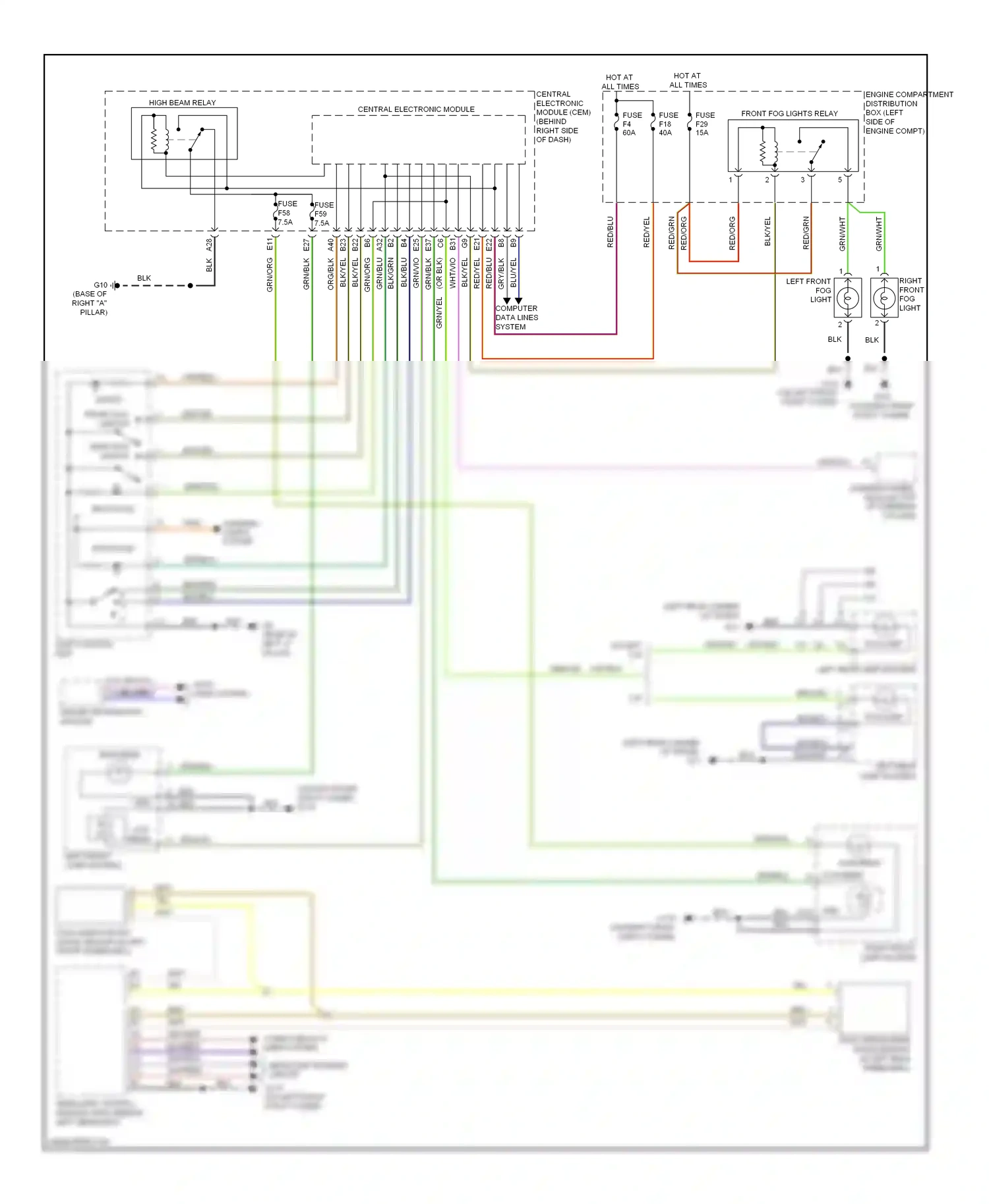 Volvo S40 II facelift (2007-2012) driver information module wiring diagram  (4 of 6)
