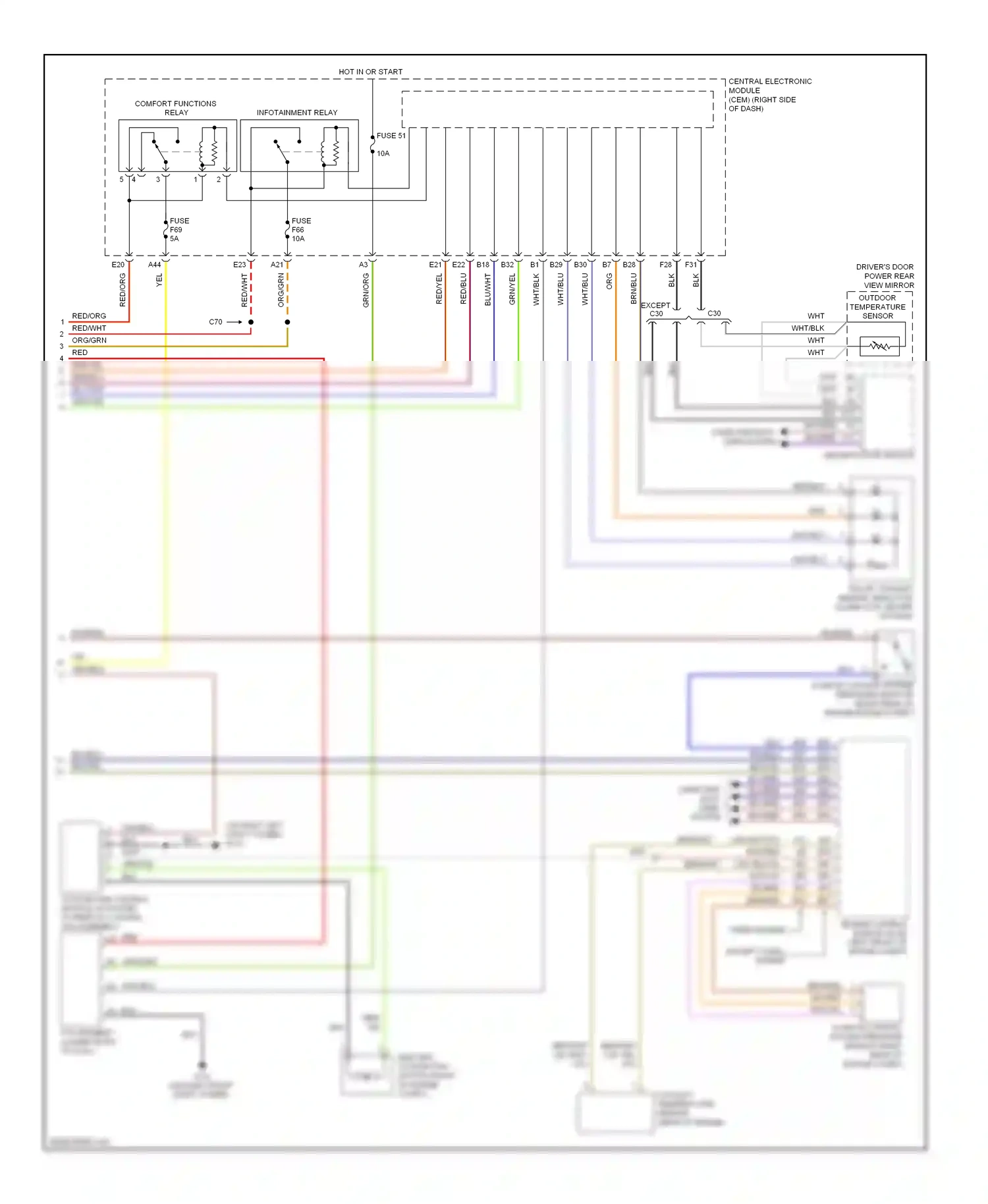 Volvo S40 II facelift (2007-2012) engine control module (ecm) (left front of engine compt) wiring diagram  (1 of 13)