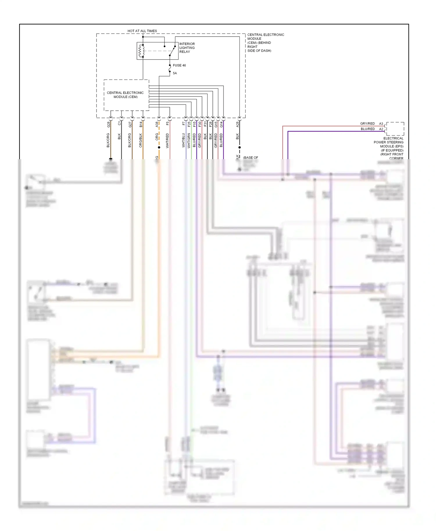 Volvo S40 II facelift (2007-2012) engine control module (ecm) (left front of engine compt) wiring diagram  (11 of 13)