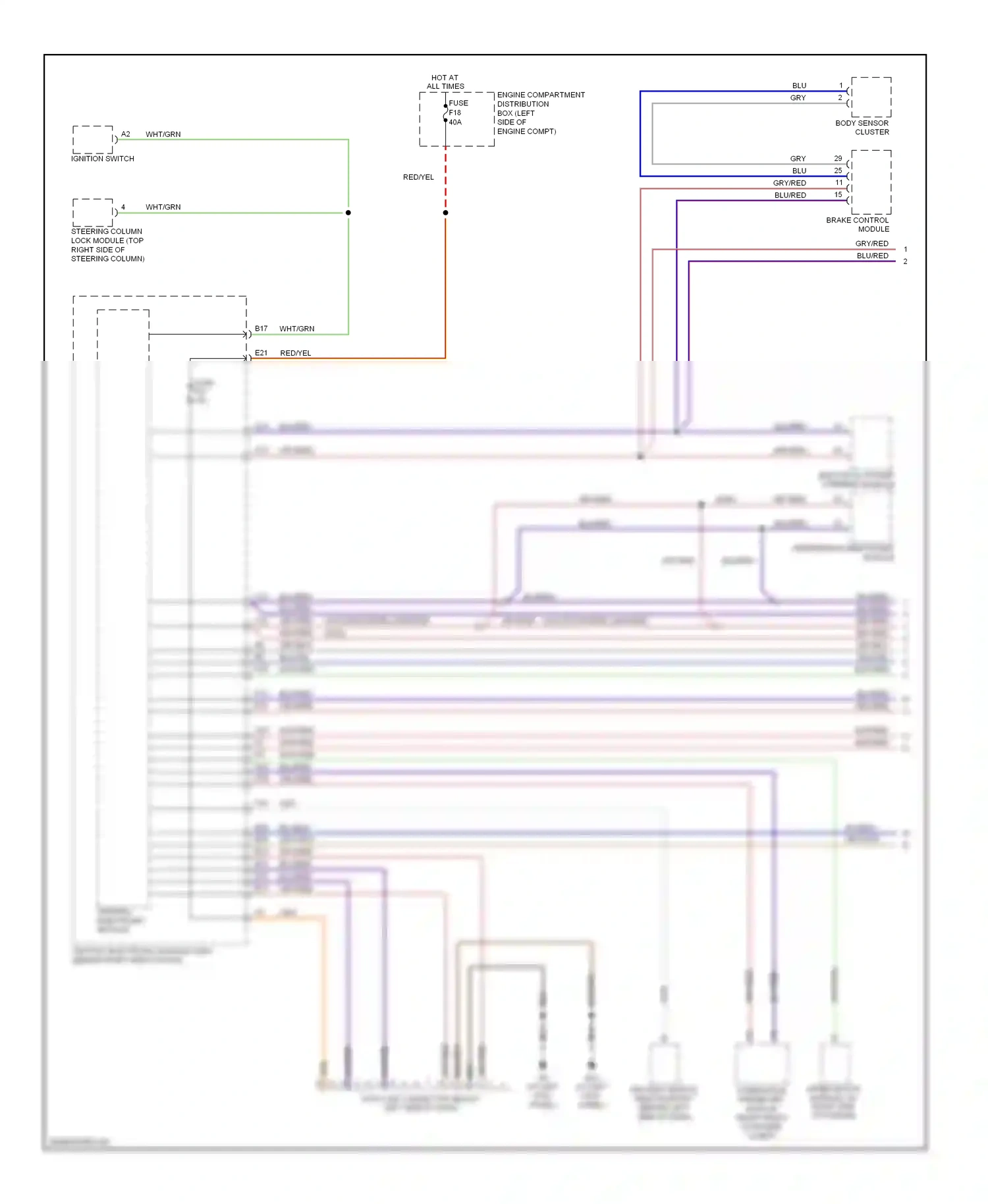 Volvo S40 II (2004-2007) central electronic module wiring diagram  (1 of 10)