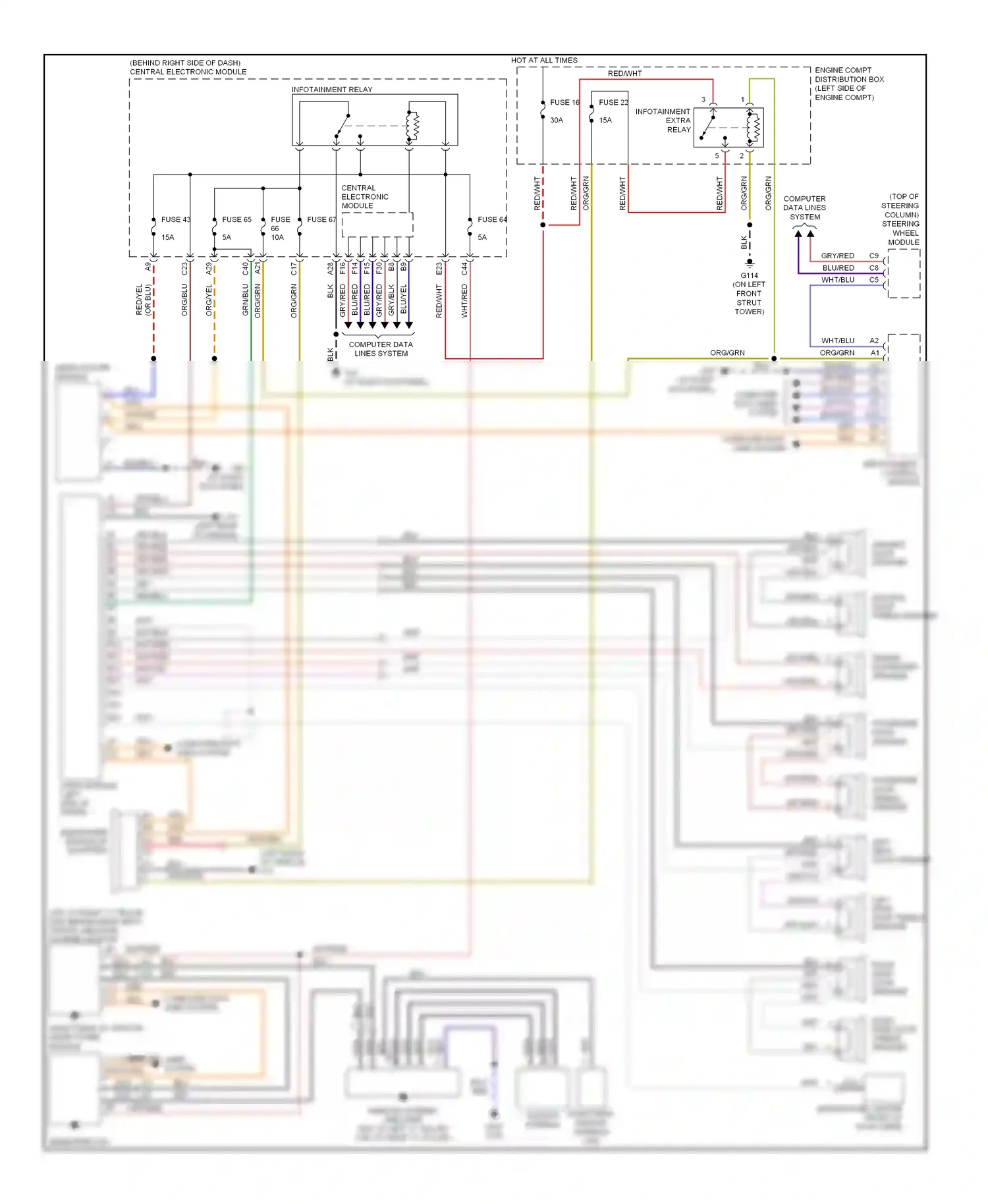 Volvo S40 II (2004-2007) computer data lines system wiring diagram  (29 of 31)