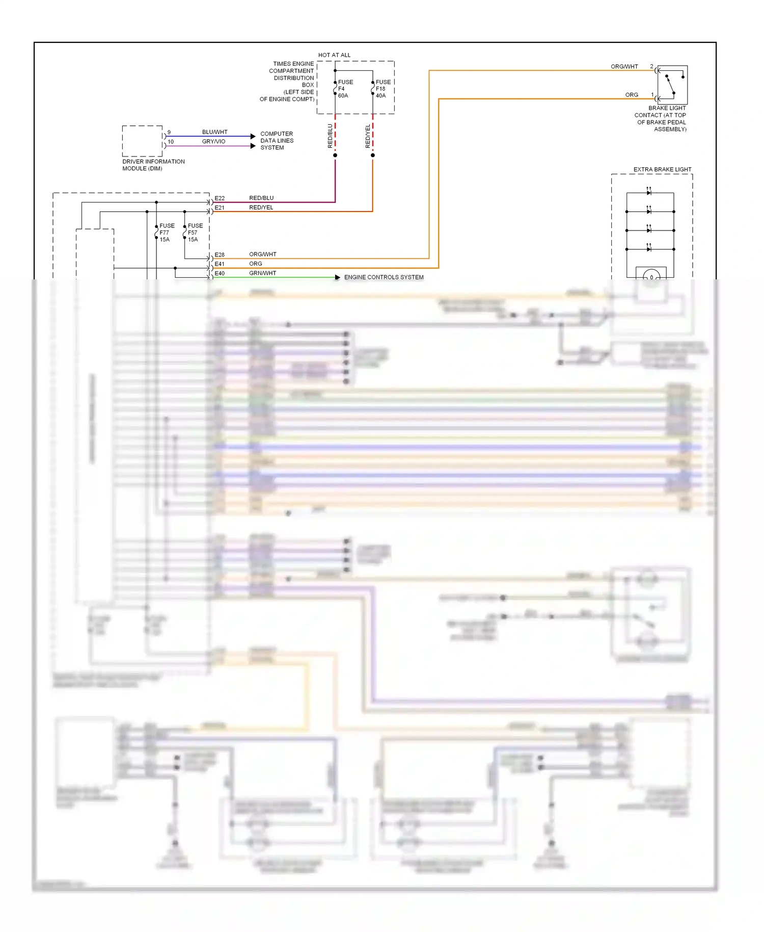 Volvo S40 II (2004-2007) computer data lines system wiring diagram  (14 of 31)