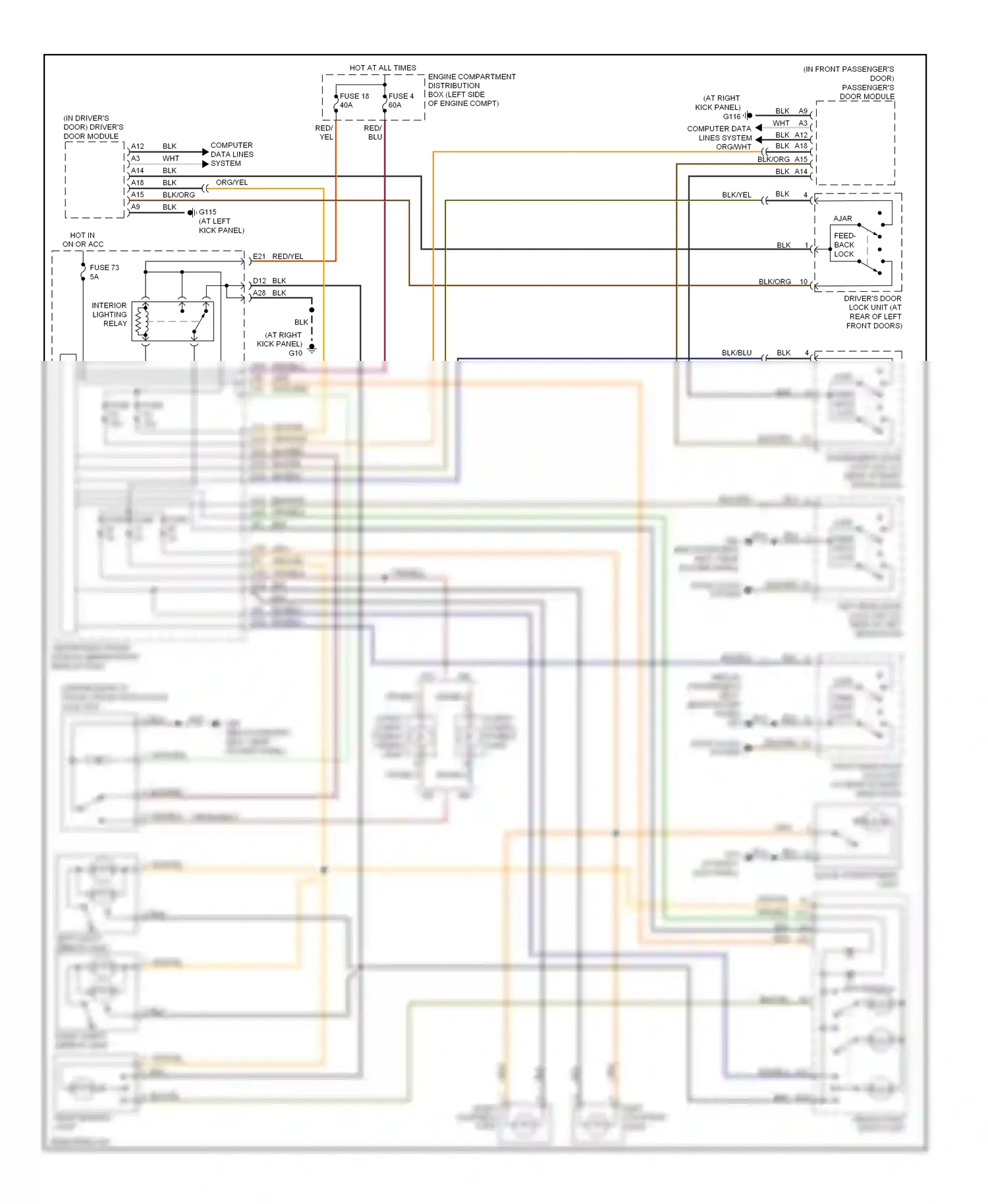Volvo S40 II (2004-2007) computer data lines system wiring diagram  (12 of 31)