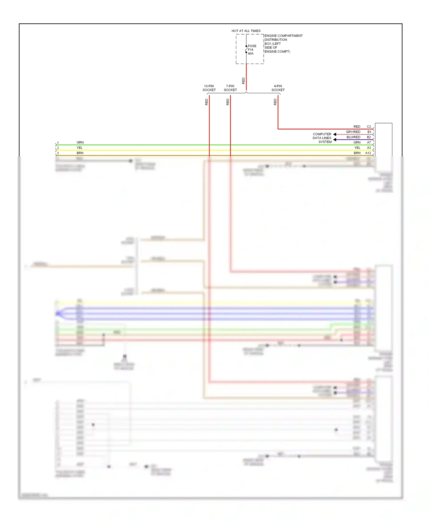 Volvo S40 II (2004-2007) computer data lines system wiring diagram  (16 of 31)