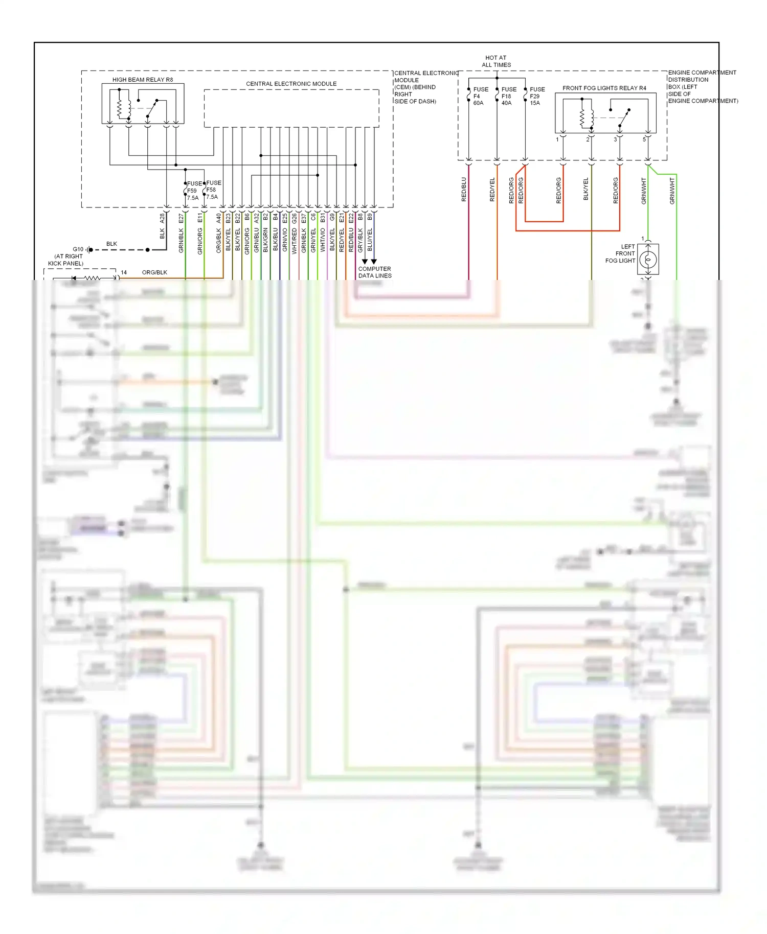 Volvo S40 II (2004-2007) driver information module wiring diagram  (4 of 6)