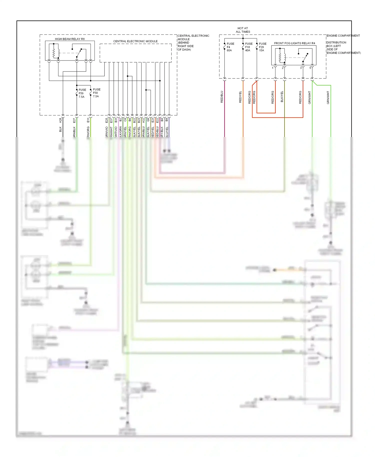 Volvo S40 II (2004-2007) driver information module wiring diagram  (3 of 6)