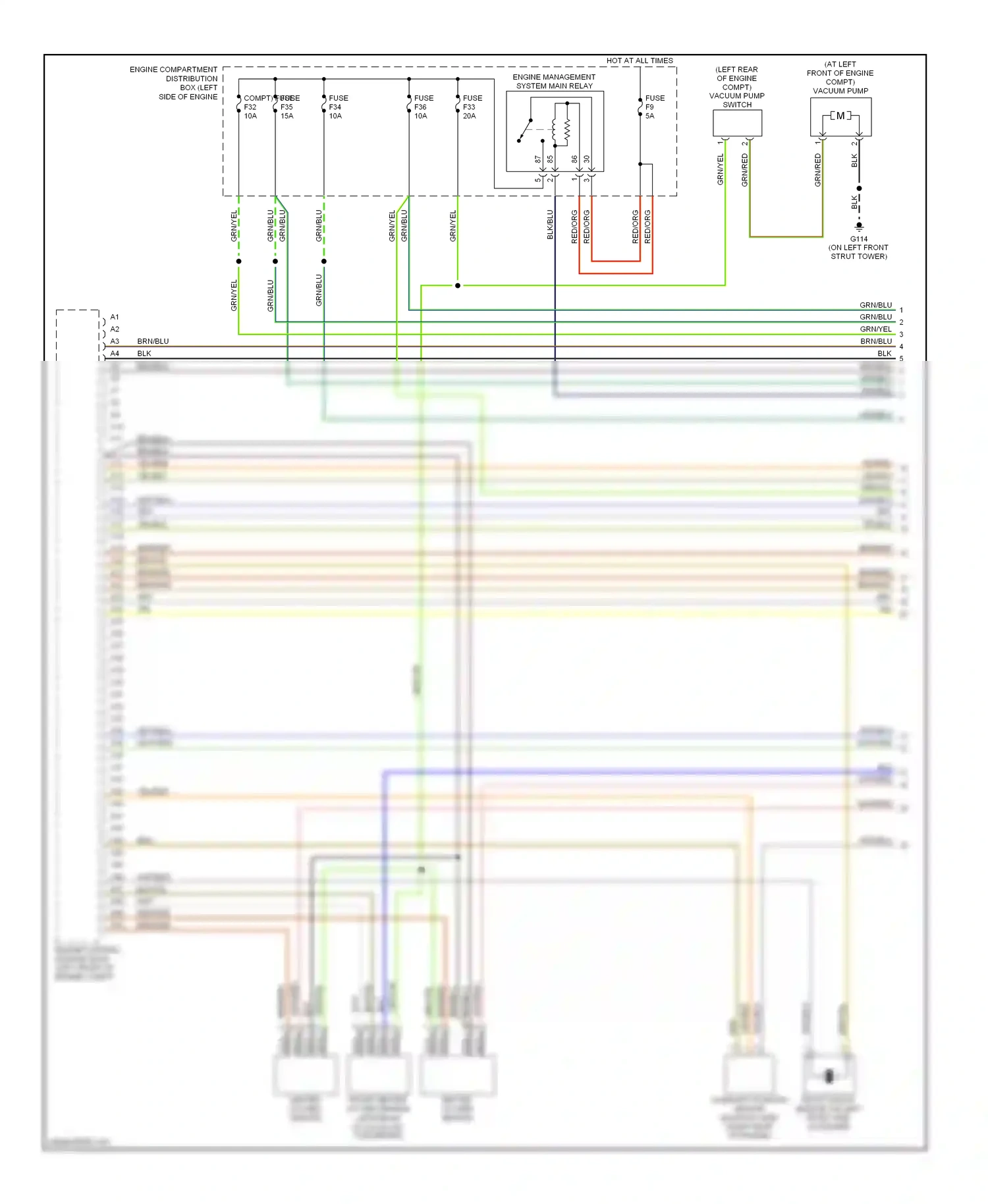 Volvo S40 II (2004-2007) engine control module (ecm) (left front of engine compt) wiring diagram  (6 of 13)