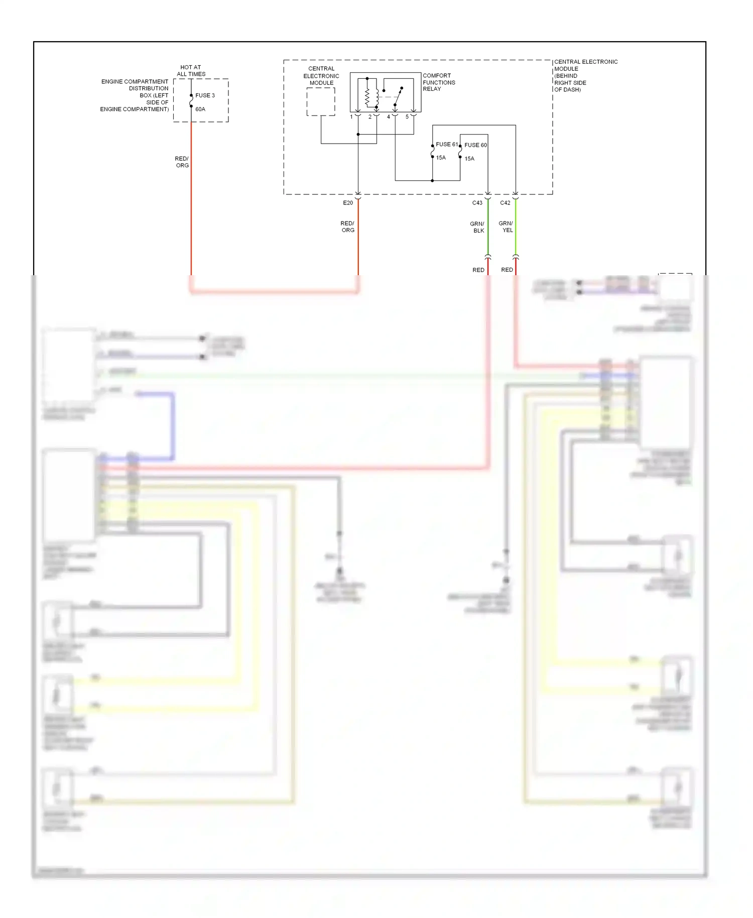 Volvo S40 II (2004-2007) engine control module (left front of engine compartment) wiring diagram  (1 of 2)