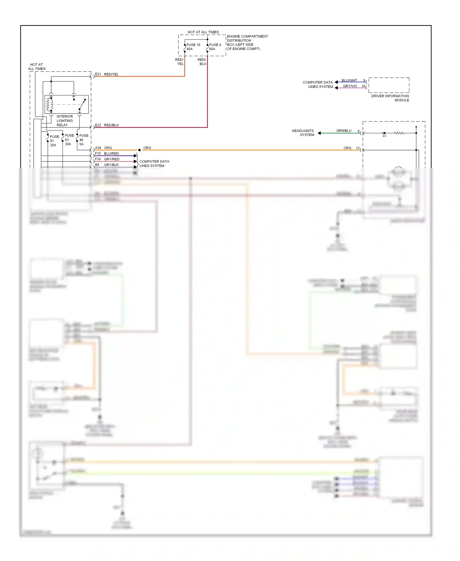 Volvo S40 II (2004-2007) spin control switch wiring diagram  (1 of 1)