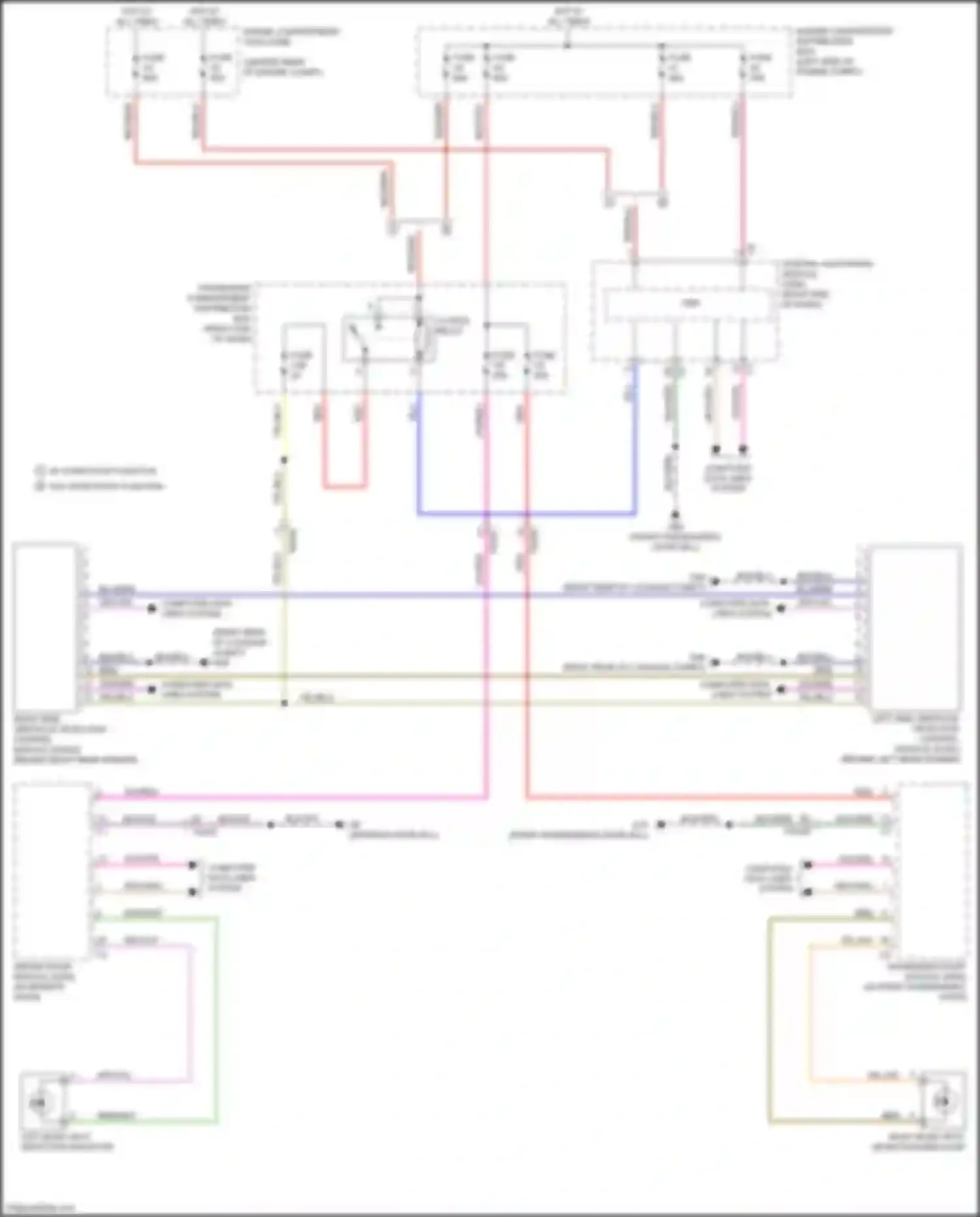 Wiring diagram left blind spot detection indicator for Volvo S60 Cross Country I (2015-2018) (1 of 1)