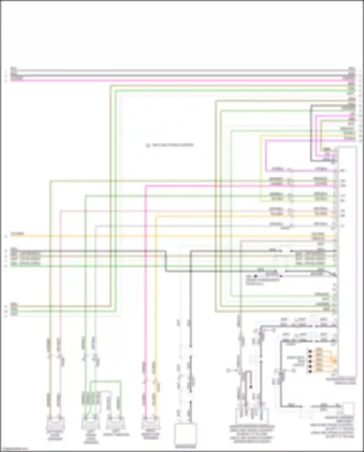 Wiring diagram left front tweeter for Volvo S60 Cross Country I (2015-2018) (1 of 3)
