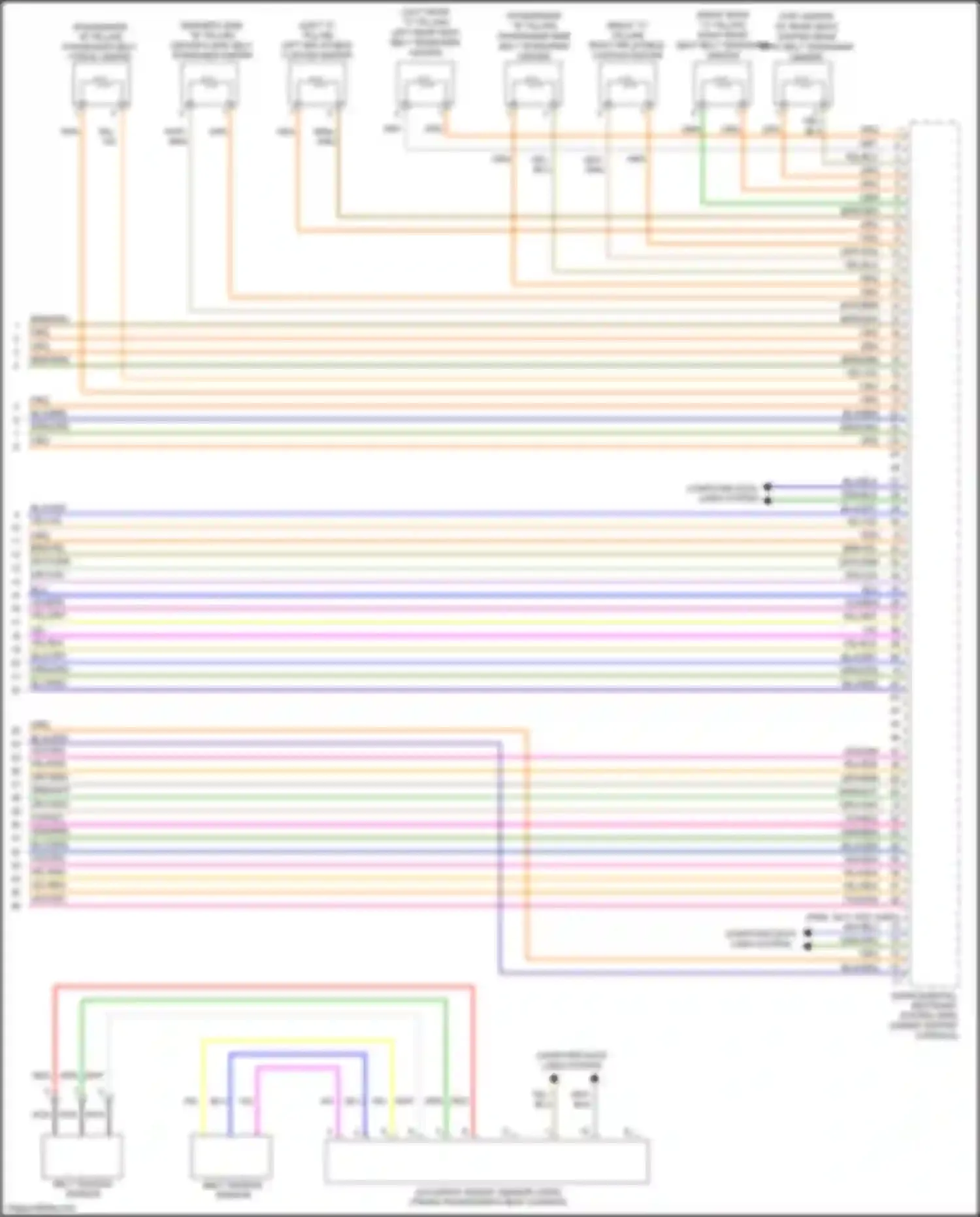 Wiring diagram left inflatable curtain igniter for Volvo S60 Cross Country I (2015-2018) (1 of 1)