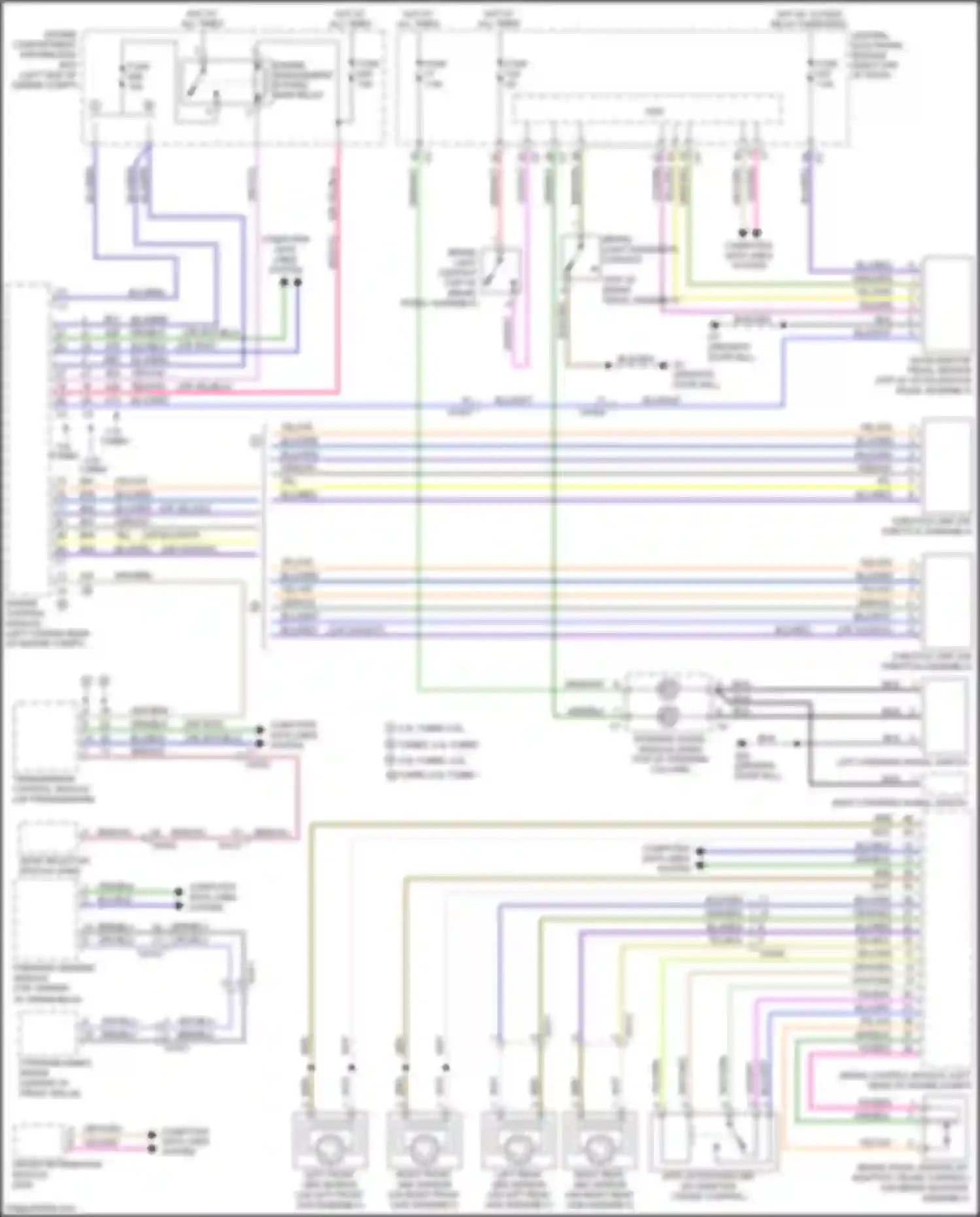 Wiring diagram left rear abs sensor for Volvo S60 Cross Country I (2015-2018) (2 of 2)