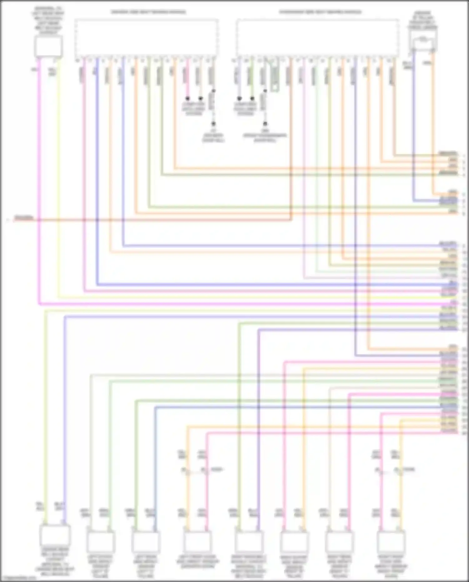 Wiring diagram right rear side impact sensor for Volvo S60 Cross Country I (2015-2018) (1 of 1)