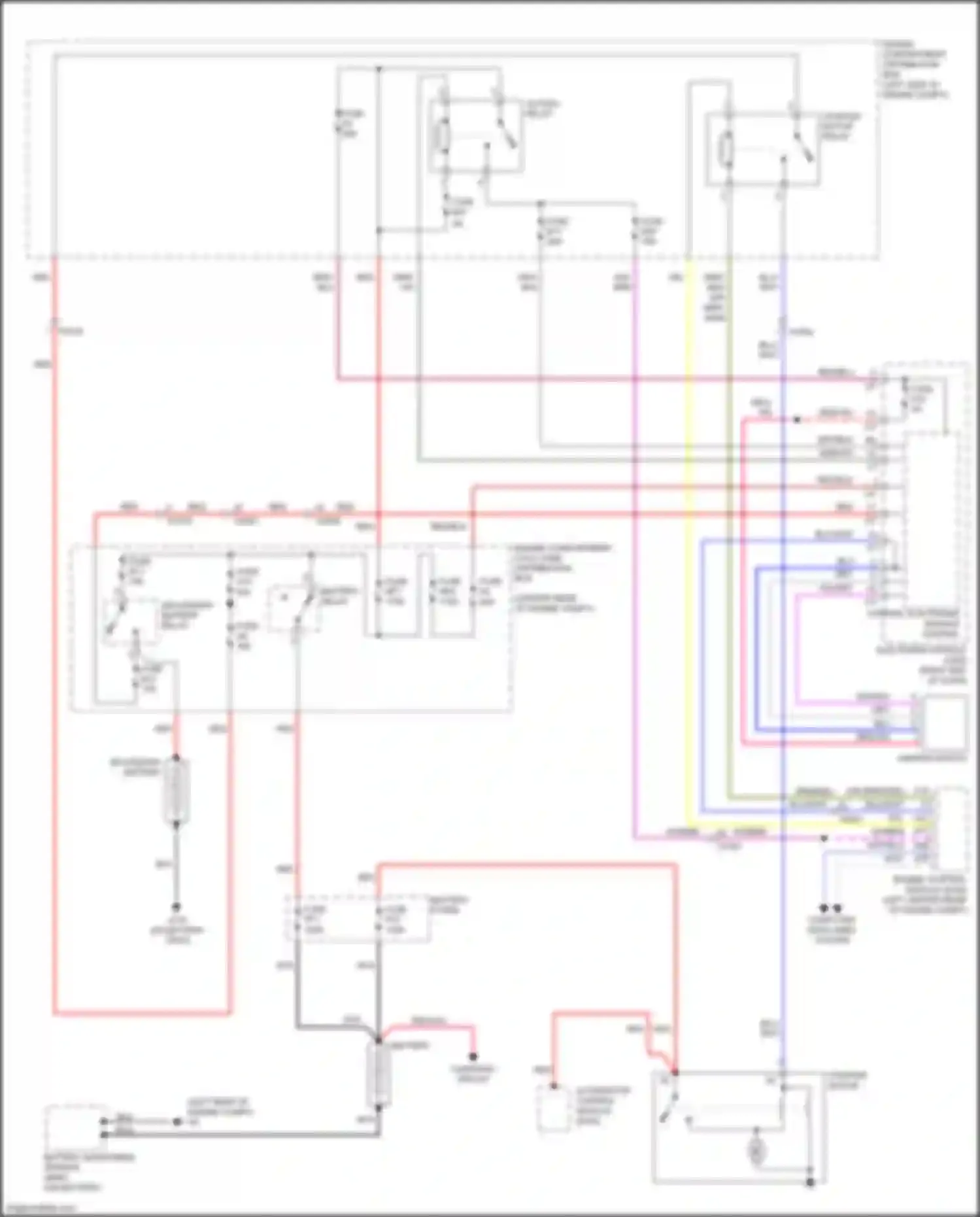 Wiring diagram starter motor relay for Volvo S60 Cross Country I (2015-2018) (5 of 5)