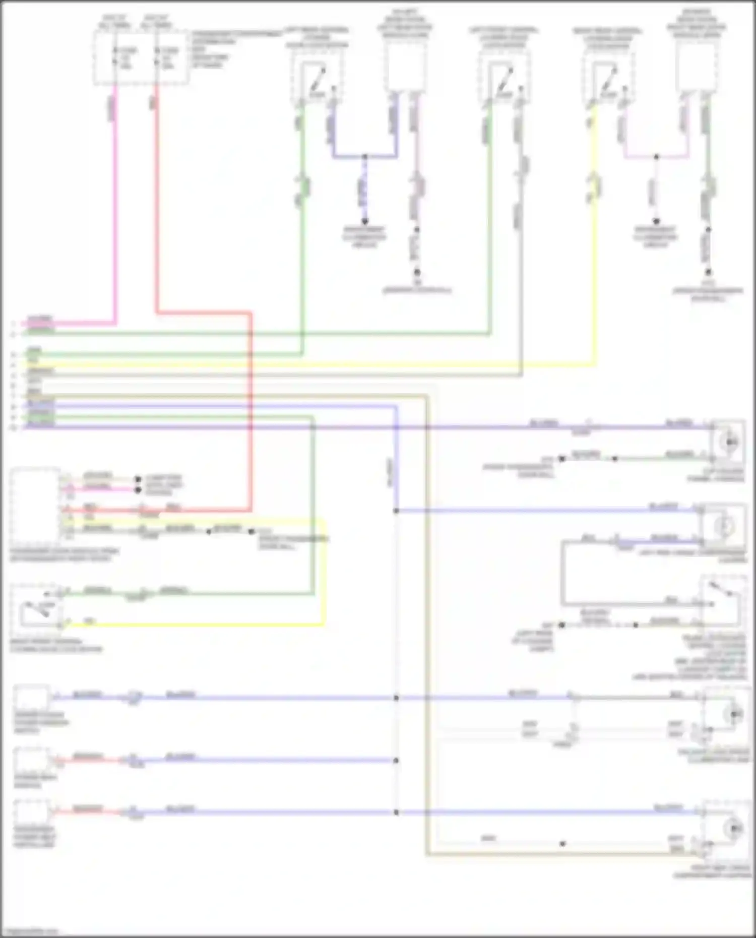 Wiring diagram trunk lid/tailgate central locking lock motor for Volvo S60 Cross Country I (2015-2018) (1 of 1)