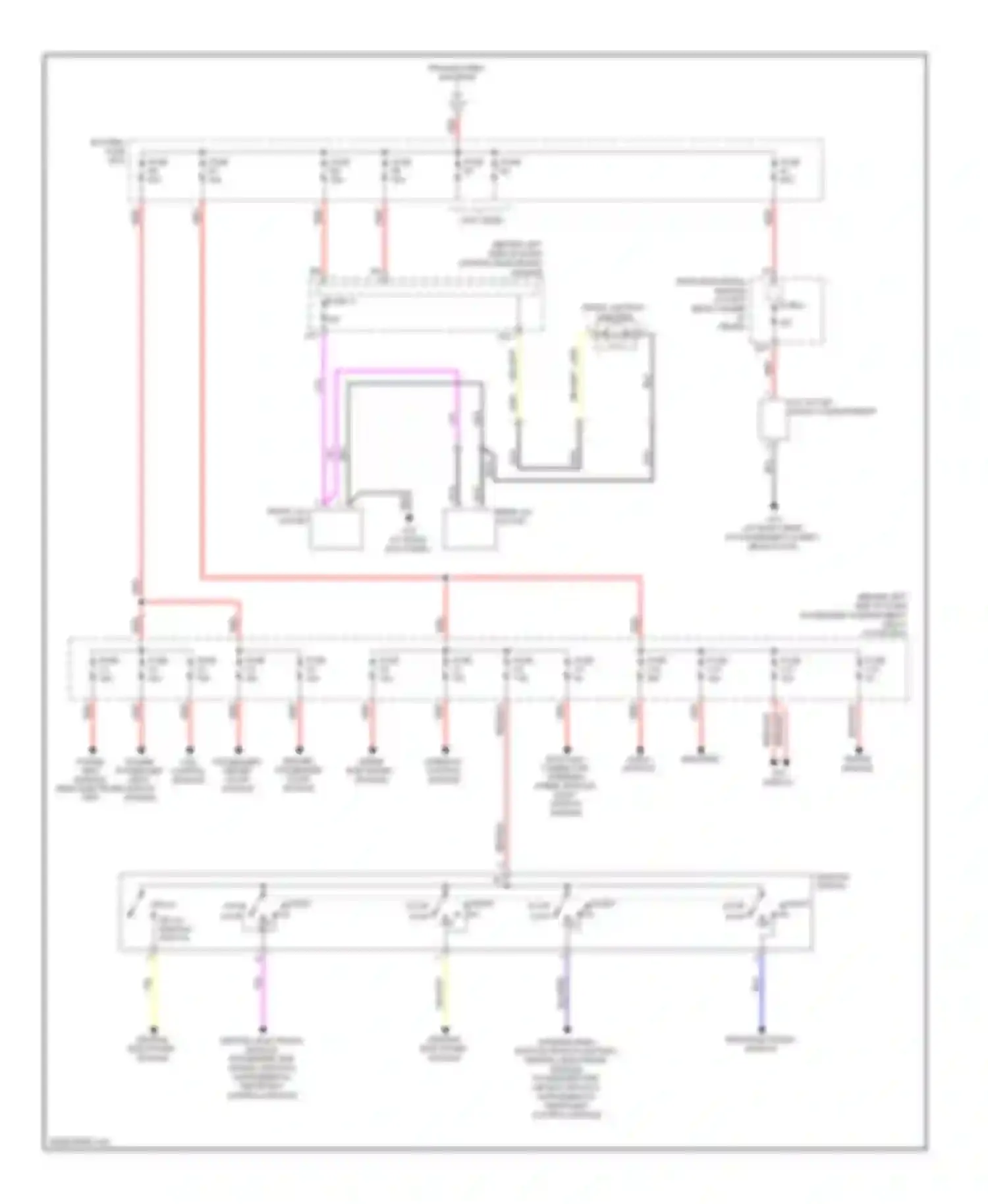S60 Volvo I facelift (2004-2009): Power distribution circuit (2 of 2)