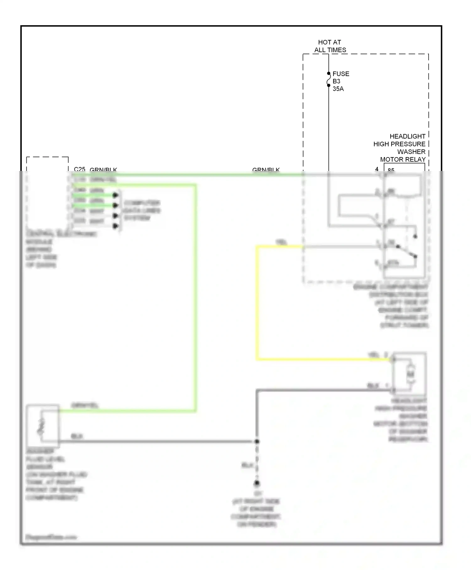 Wiring diagram blk for Volvo S60 I facelift (2004-2009) (54 of 57)