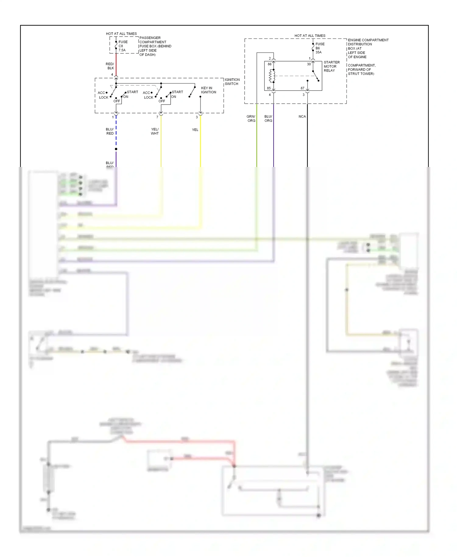 Wiring diagram blu/red for Volvo S60 I facelift (2004-2009) (19 of 26)