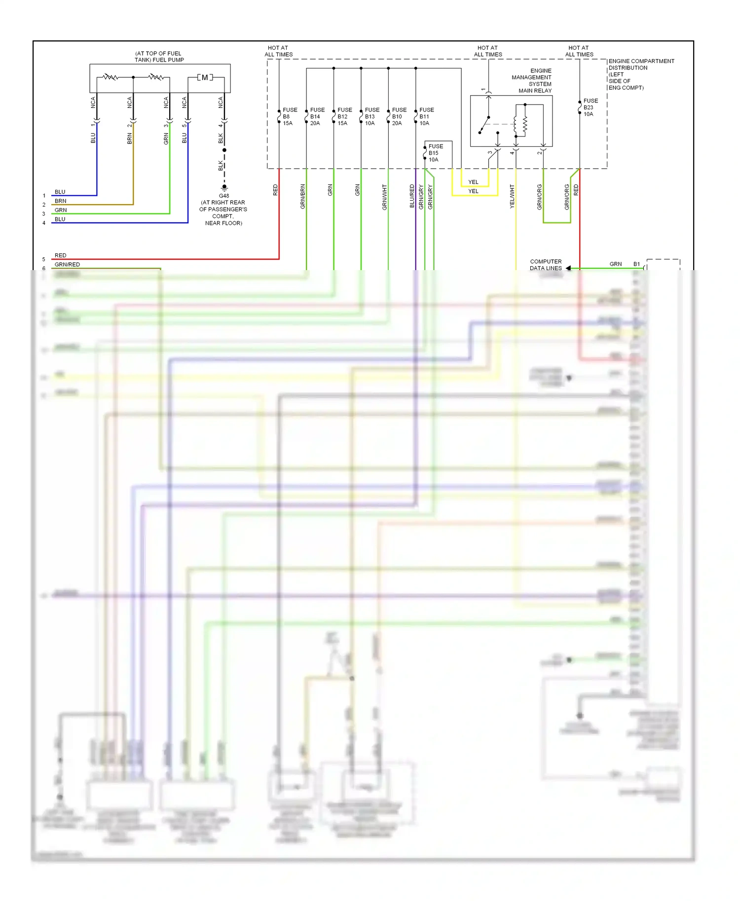 Wiring diagram blu/red for Volvo S60 I facelift (2004-2009) (8 of 26)