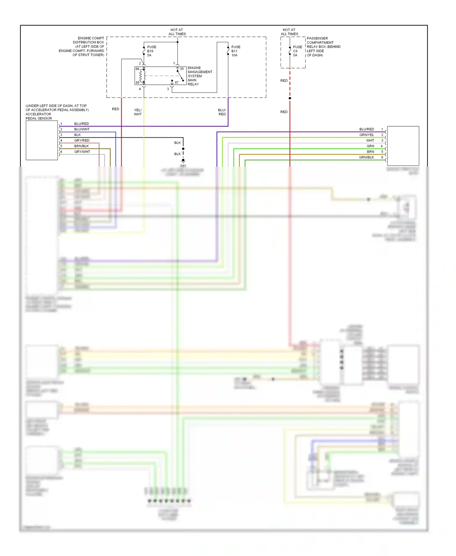 Wiring diagram cruise control switch for Volvo S60 I facelift (2004-2009) (1 of 1)