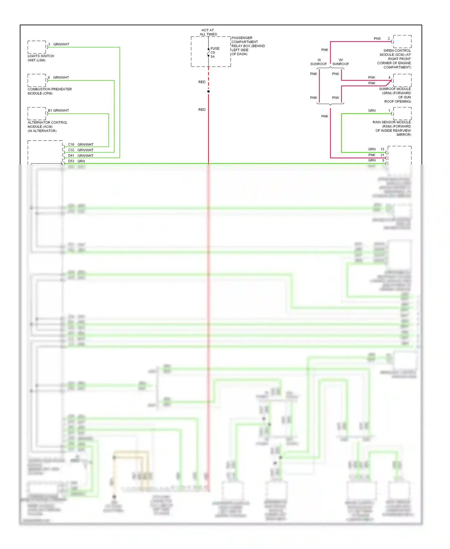 Wiring diagram grn for Volvo S60 I facelift (2004-2009) (7 of 61)
