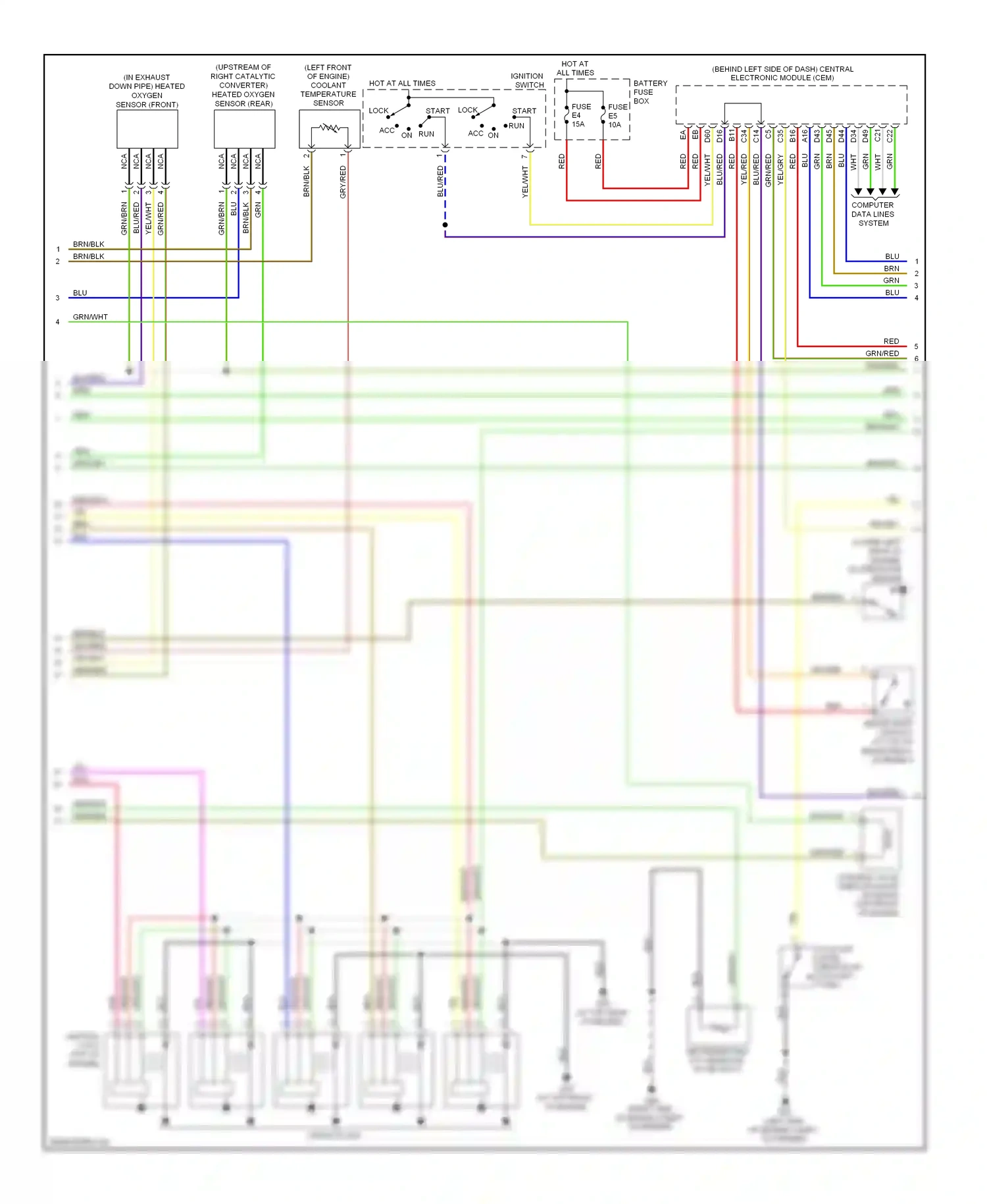 Wiring diagram grn/red for Volvo S60 I facelift (2004-2009) (6 of 16)