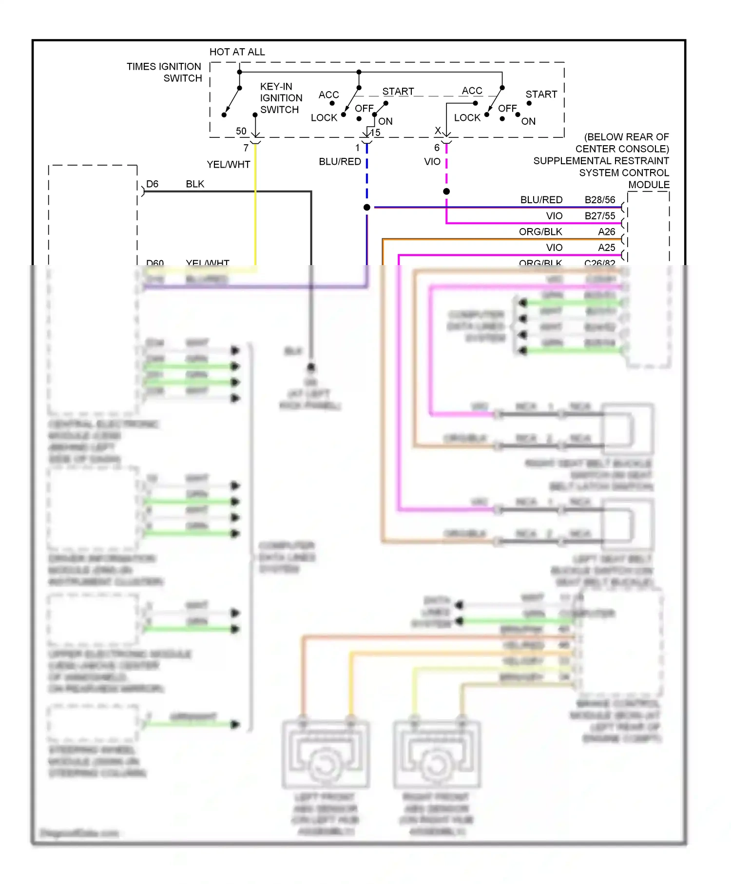 Wiring diagram off lock on for Volvo S60 I facelift (2004-2009) (1 of 1)