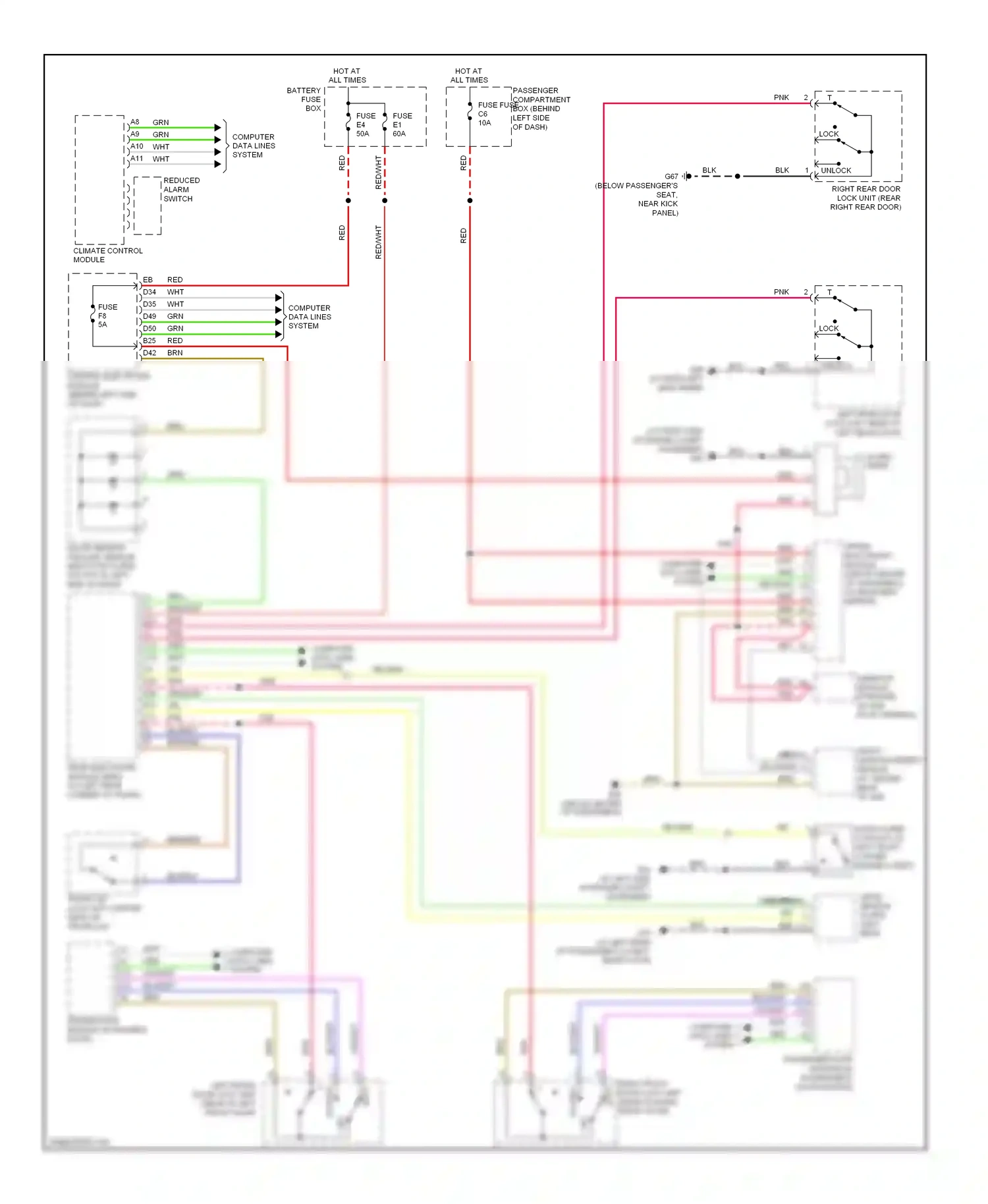 Wiring diagram passenger compartment) for Volvo S60 I facelift (2004-2009) (4 of 5)