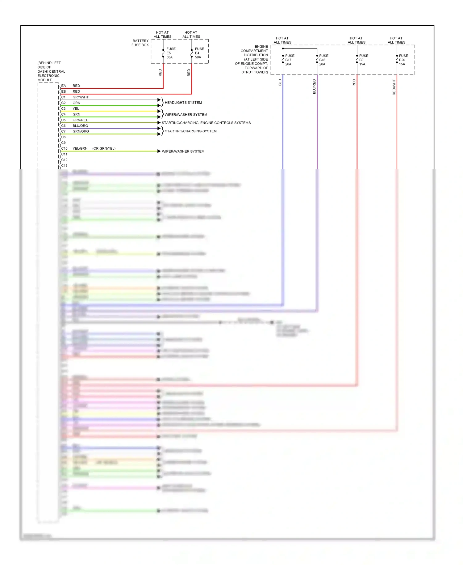 Wiring diagram red for Volvo S60 I facelift (2004-2009) (5 of 55)