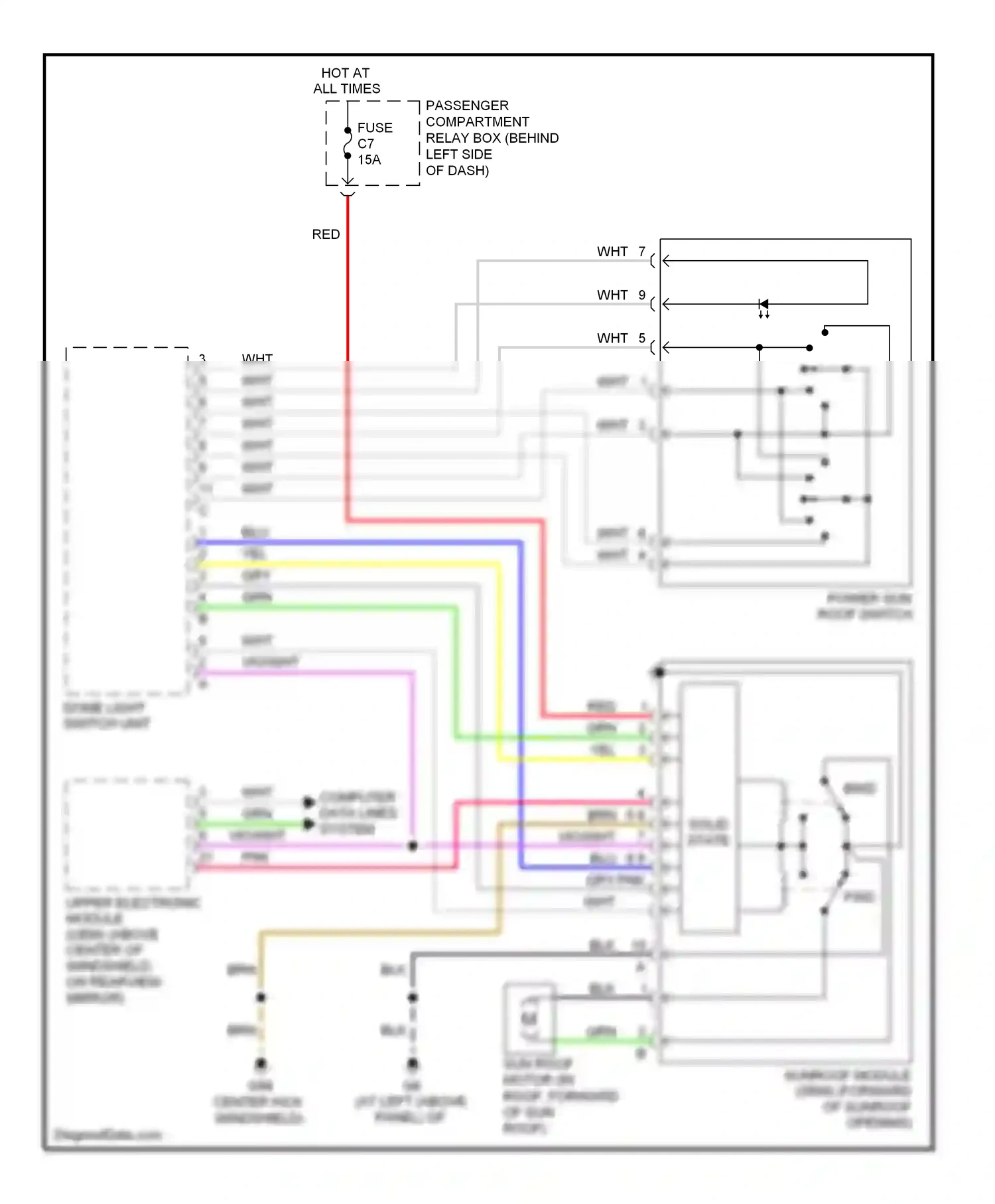 Wiring diagram red for Volvo S60 I facelift (2004-2009) (44 of 55)