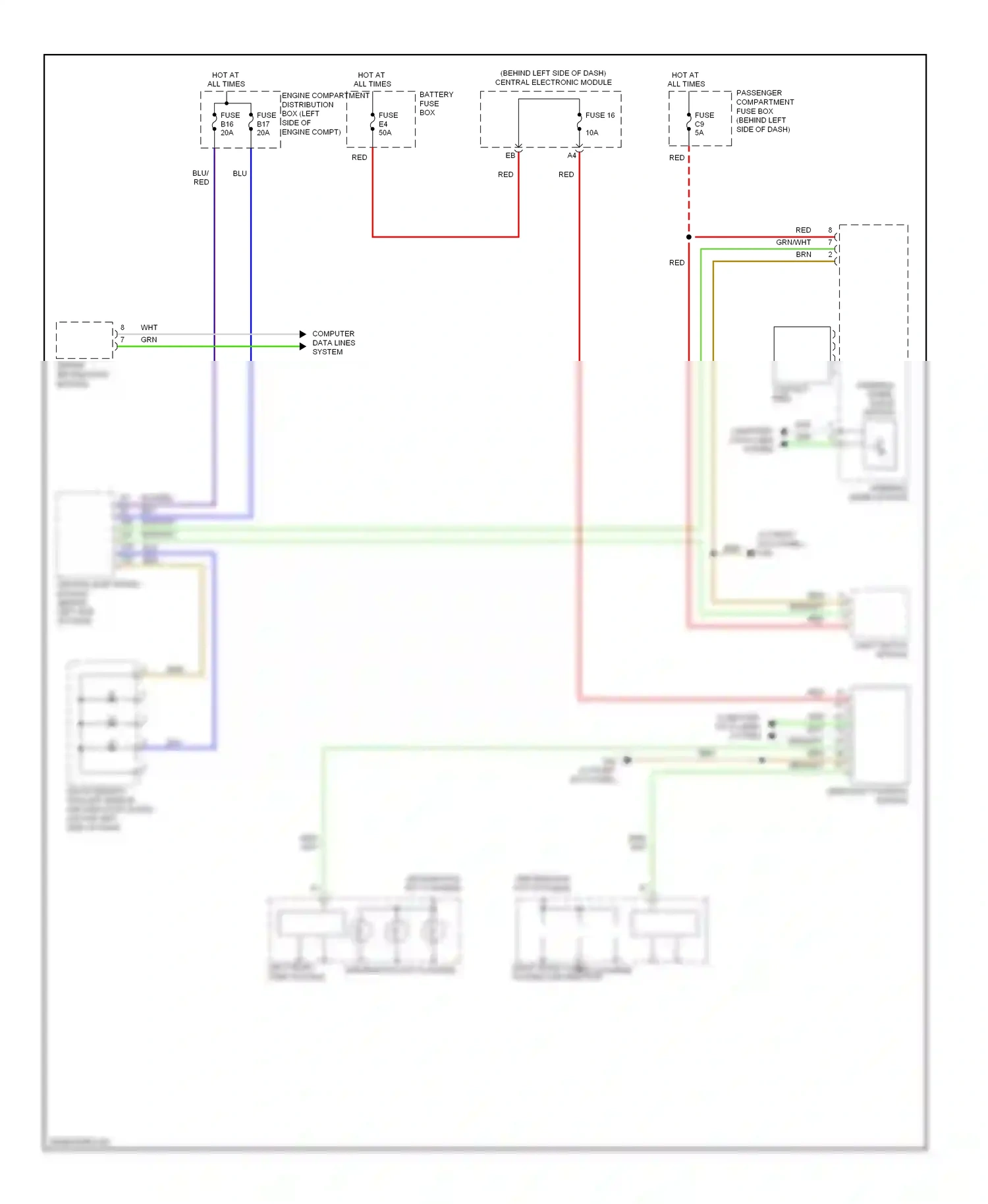 Wiring diagram steering wheel module for Volvo S60 I facelift (2004-2009) (1 of 1)