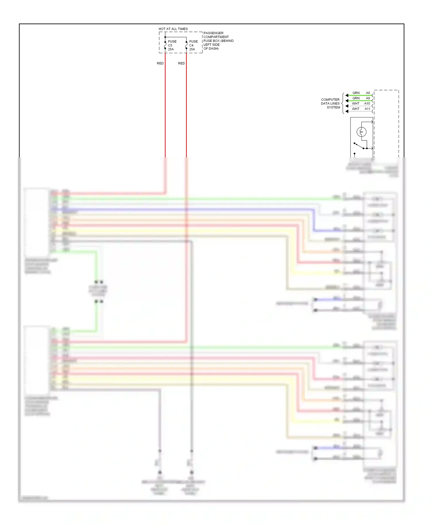 Wiring diagram y-direction for Volvo S60 I facelift (2004-2009) (1 of 2)