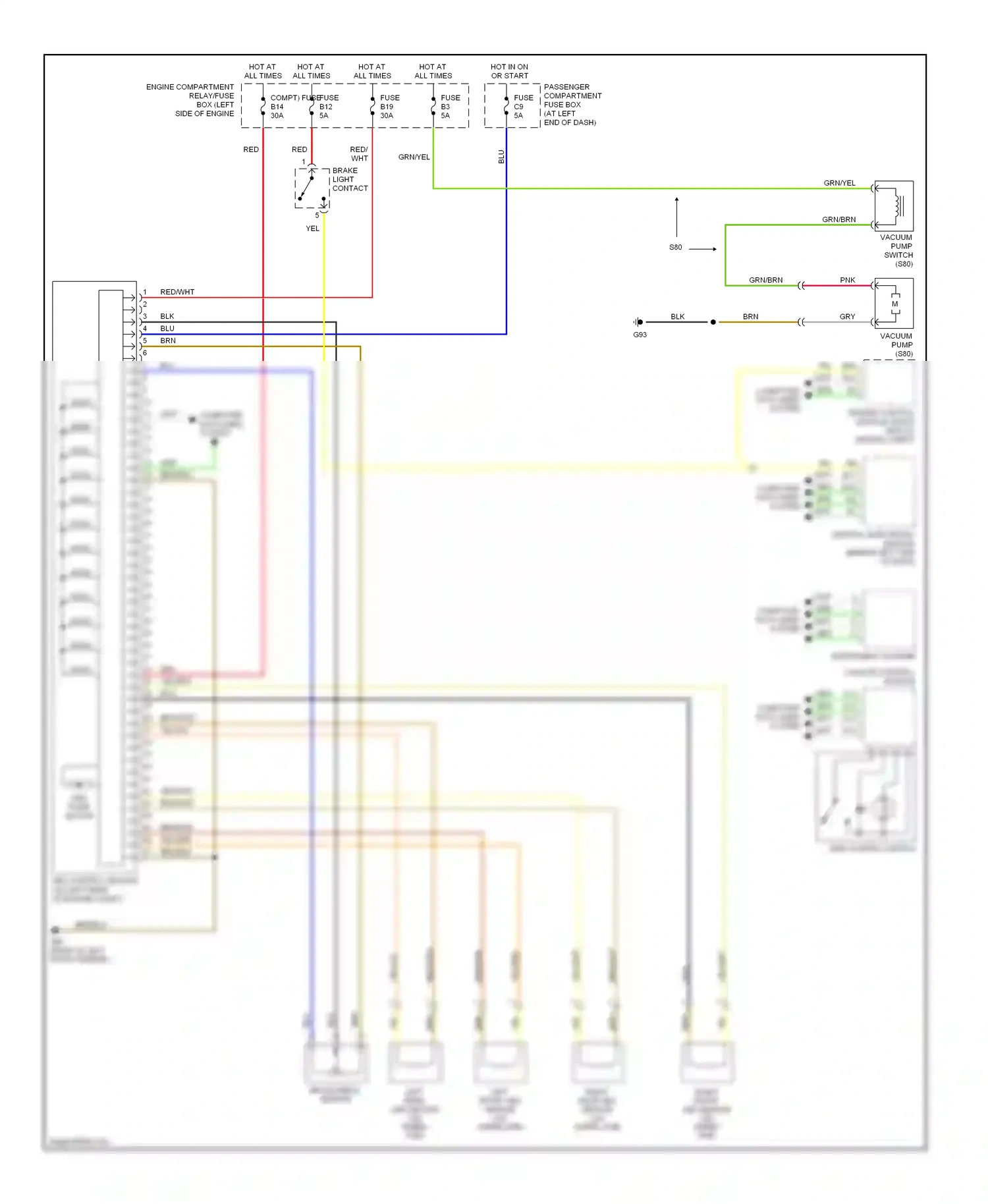 Volvo S60 I (2000-2004) engine control module (right side of engine compt) wiring diagram  (3 of 6)
