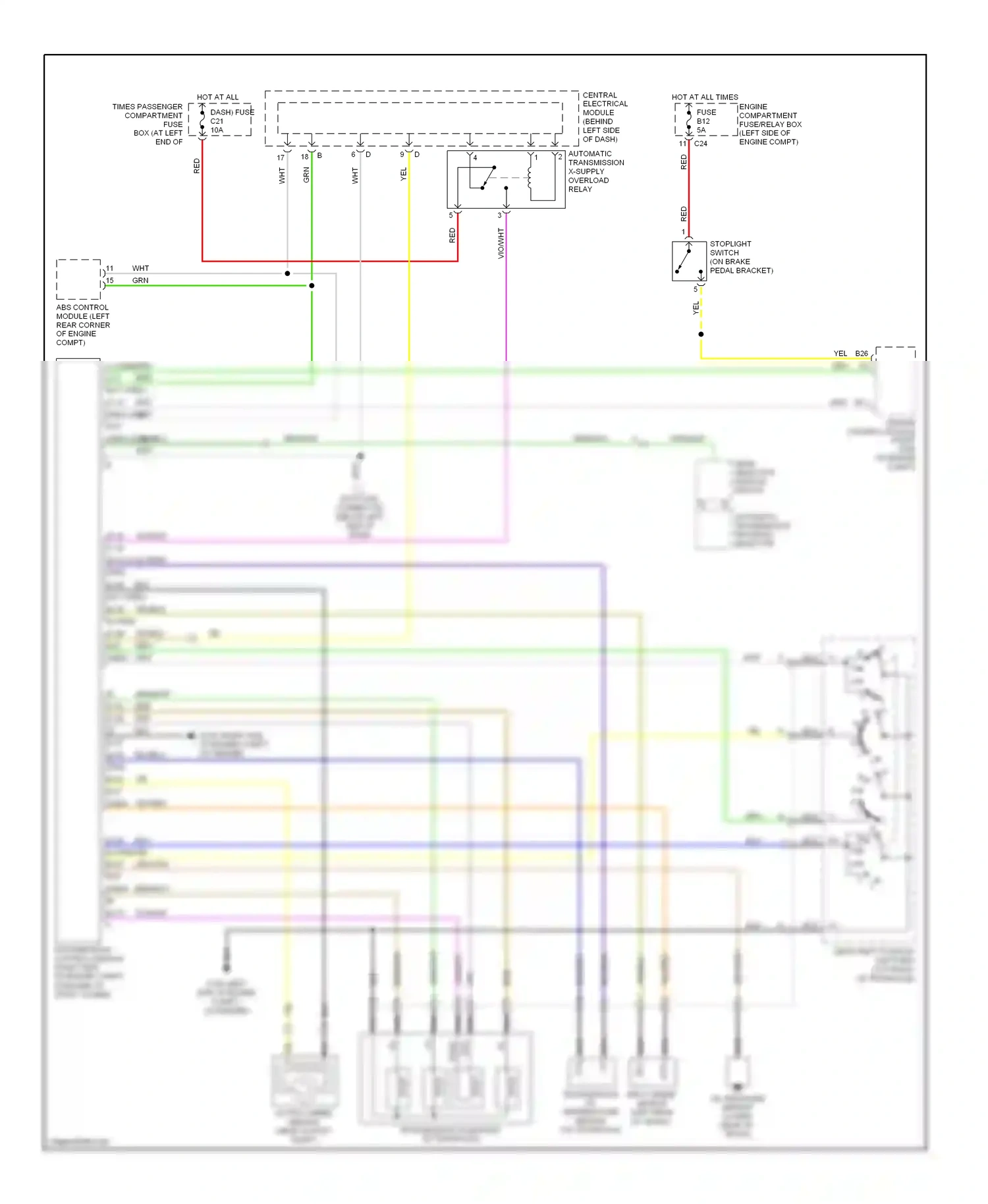 Volvo S60 I (2000-2004) engine control module (right side of engine compt) wiring diagram  (4 of 6)