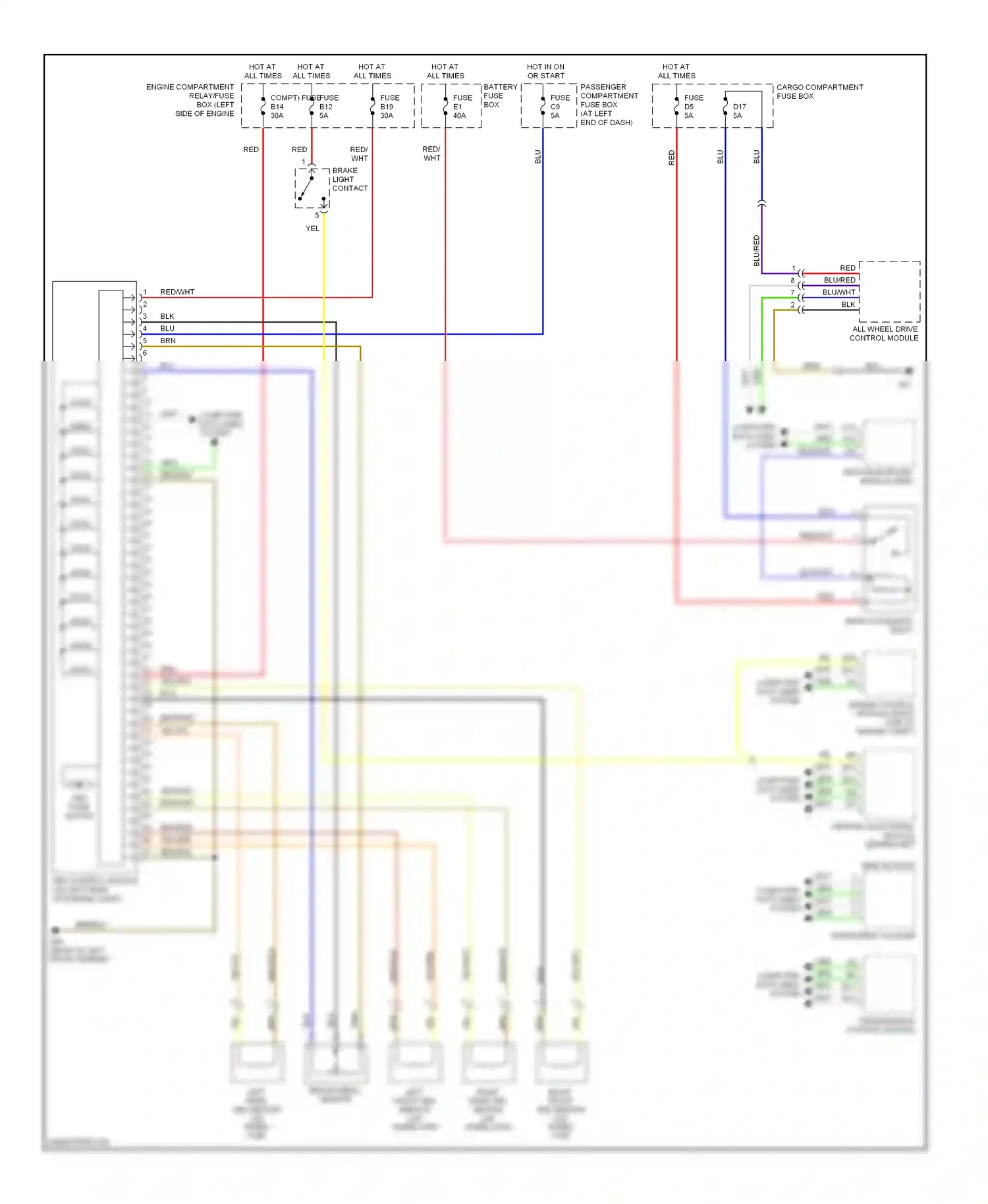 Volvo S60 I (2000-2004) engine control module (right side of engine compt) wiring diagram  (1 of 6)