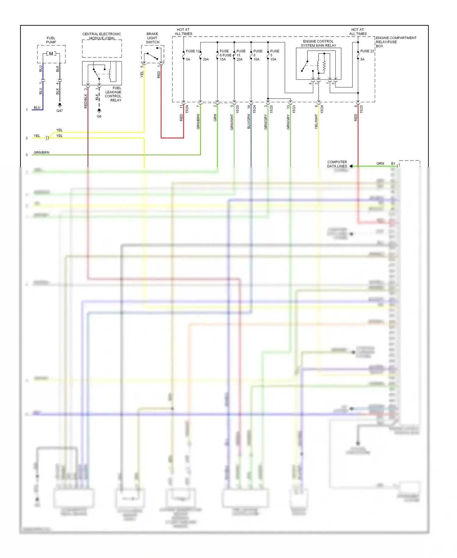 Wiring diagram fuse 12 for Volvo S60 I (2000-2004) (1 of 3)