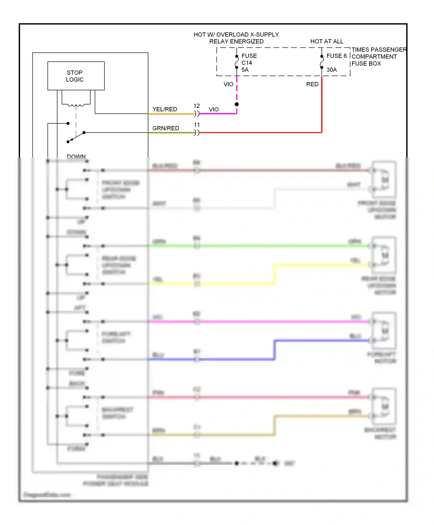 Wiring diagram grn/red for Volvo S60 I (2000-2004) (13 of 16)