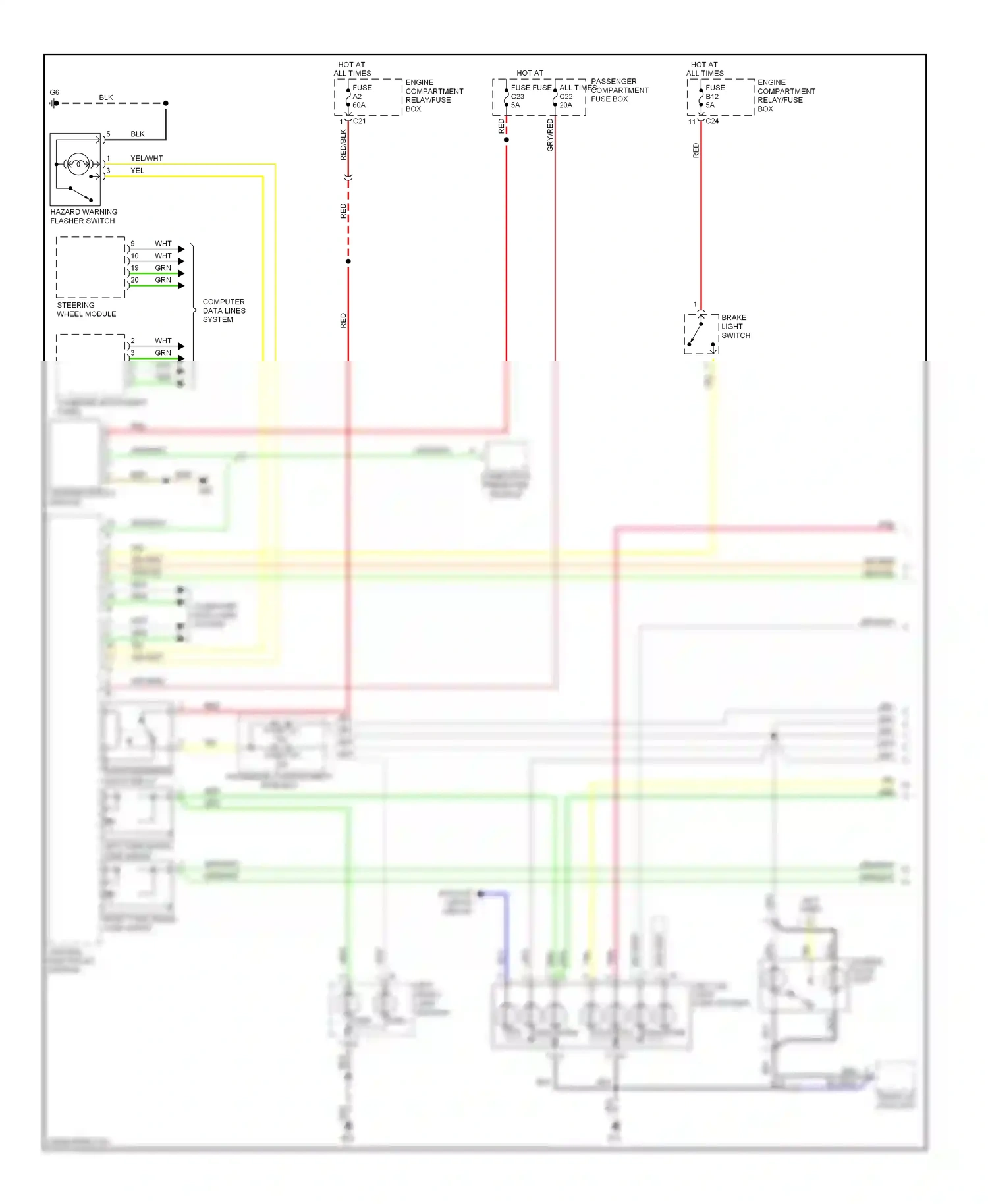 Wiring diagram grn/yel for Volvo S60 I (2000-2004) (6 of 17)