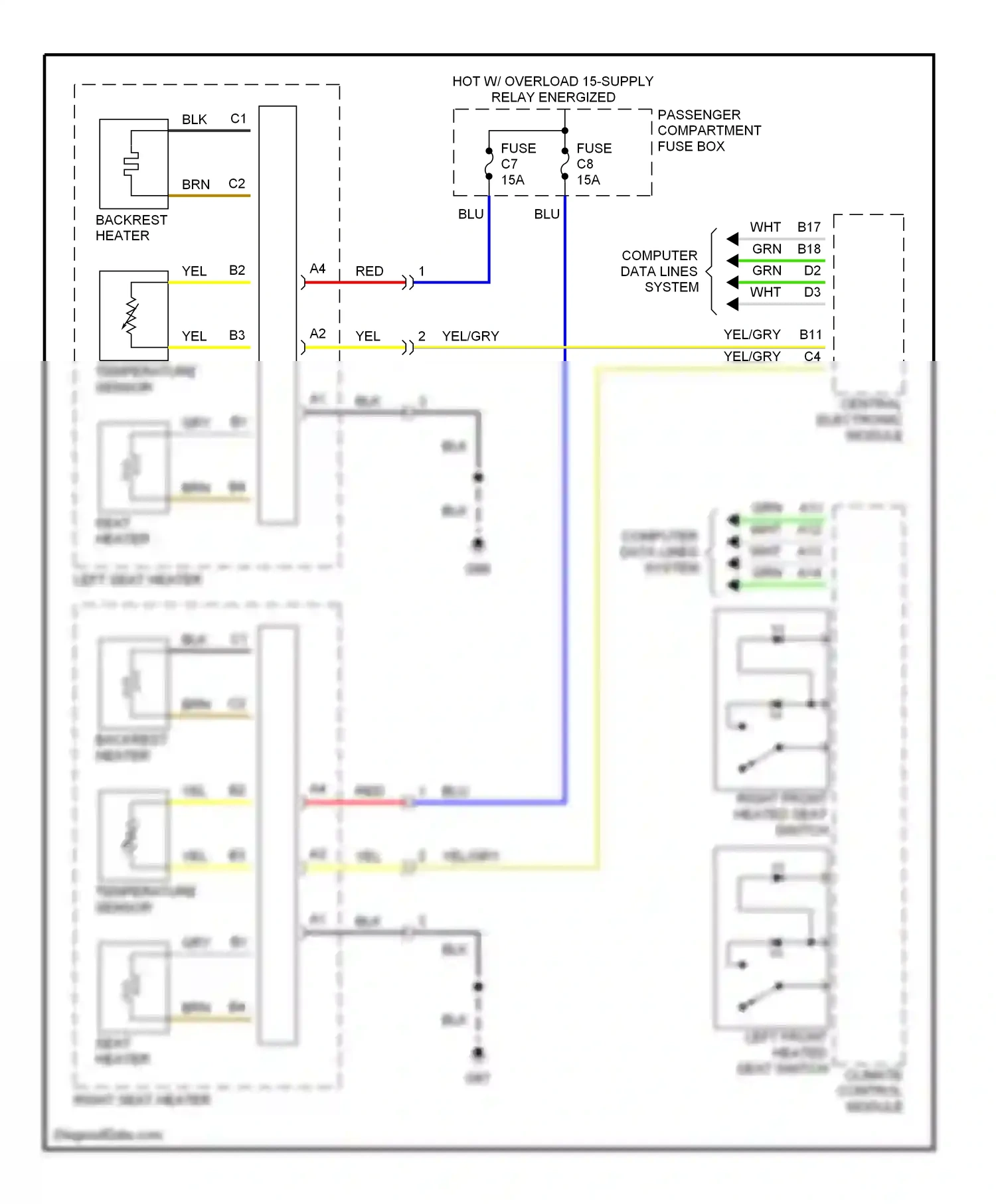 Wiring diagram gry for Volvo S60 I (2000-2004) (34 of 38)