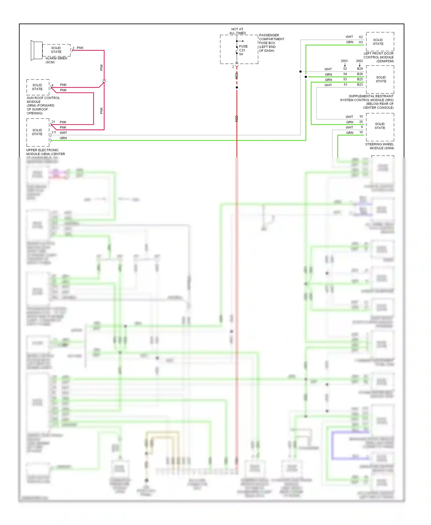 Volvo S60 I (2000-2004) light switch module (lsm) wiring diagram  (1 of 1)
