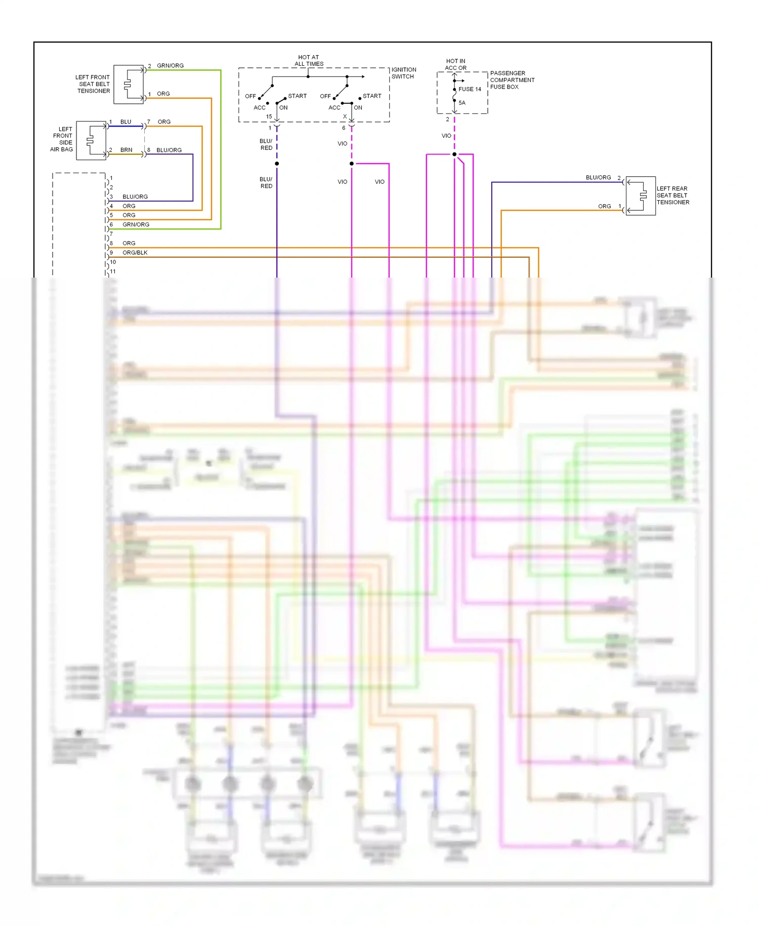 Wiring diagram org/blk for Volvo S60 I (2000-2004) (2 of 4)