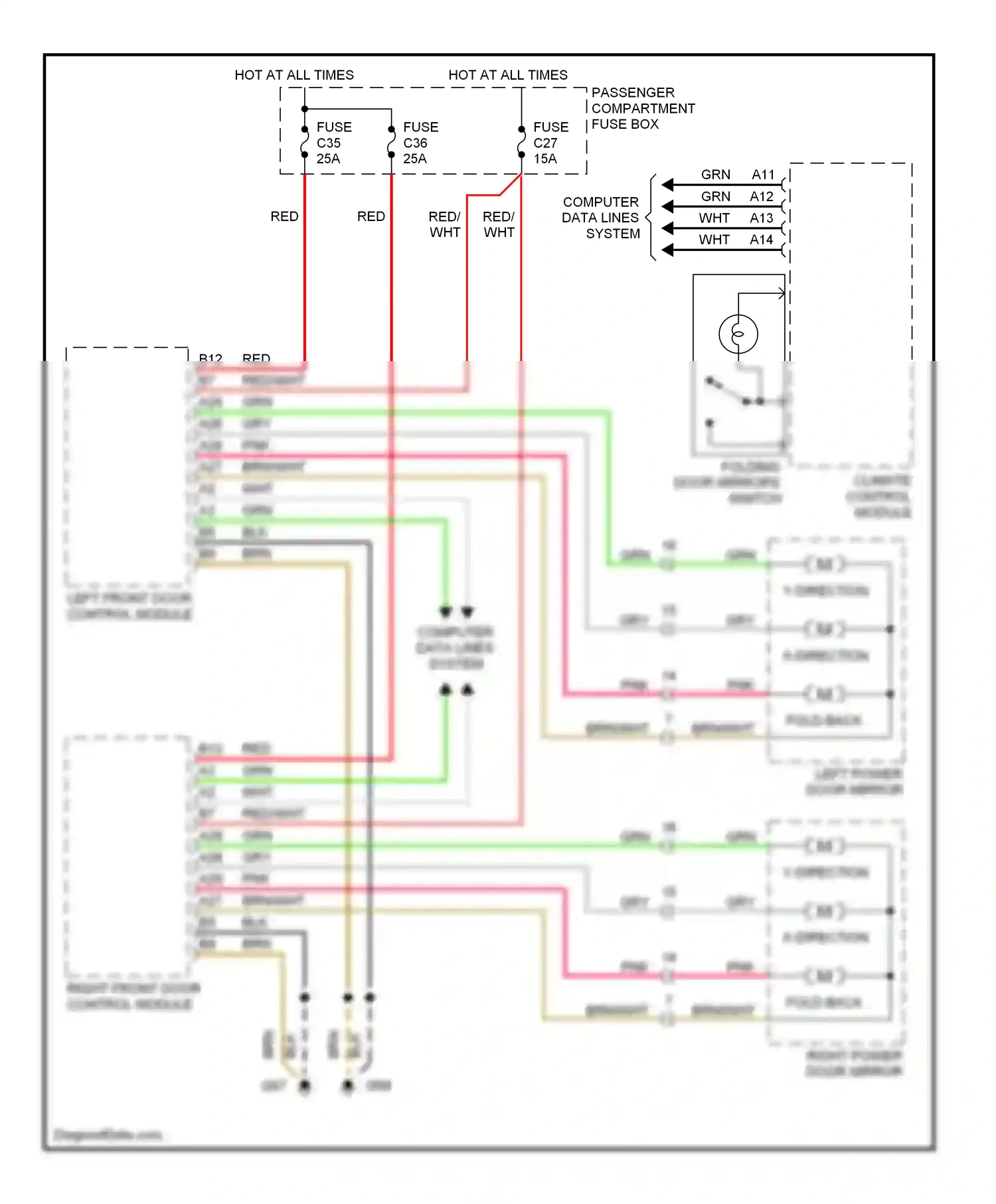 Wiring diagram red for Volvo S60 I (2000-2004) (45 of 59)