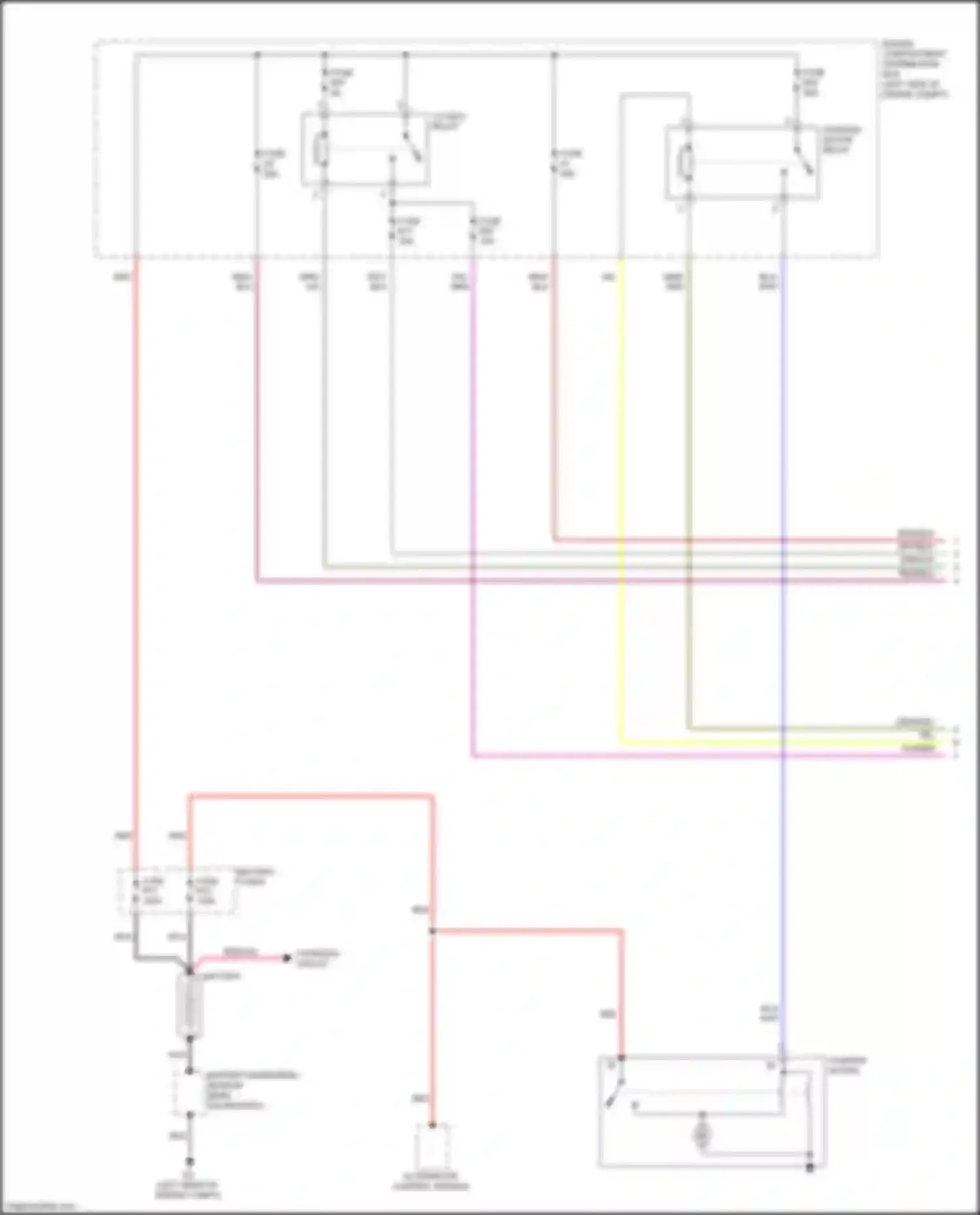 S60 Volvo II facelift (2013-2018): Starting circuit, w/o start-stop system (1 of 2)