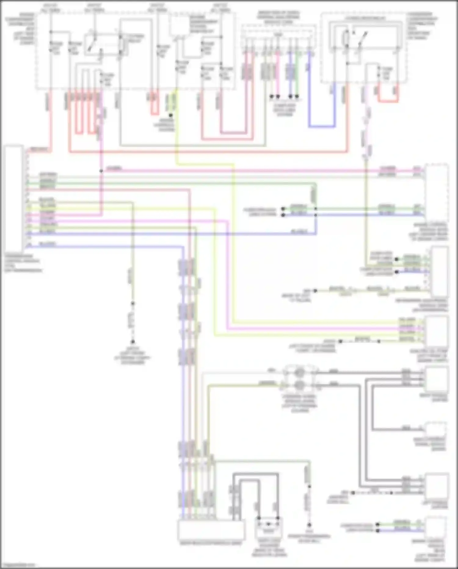 Wiring diagram 15-feed rear relay for Volvo S60 II facelift (2013-2018) (1 of 5)