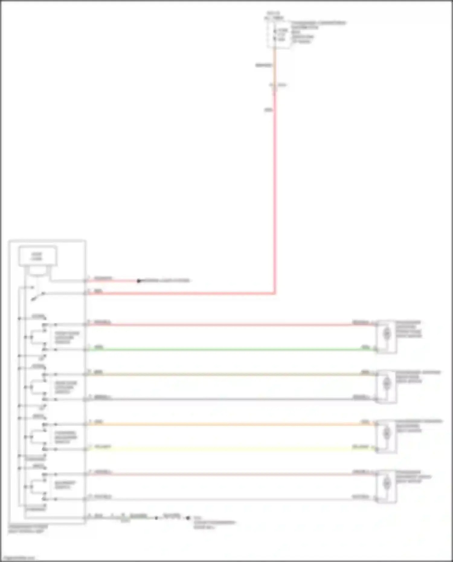 Wiring diagram backrest switch for Volvo S60 II facelift (2013-2018) (1 of 1)