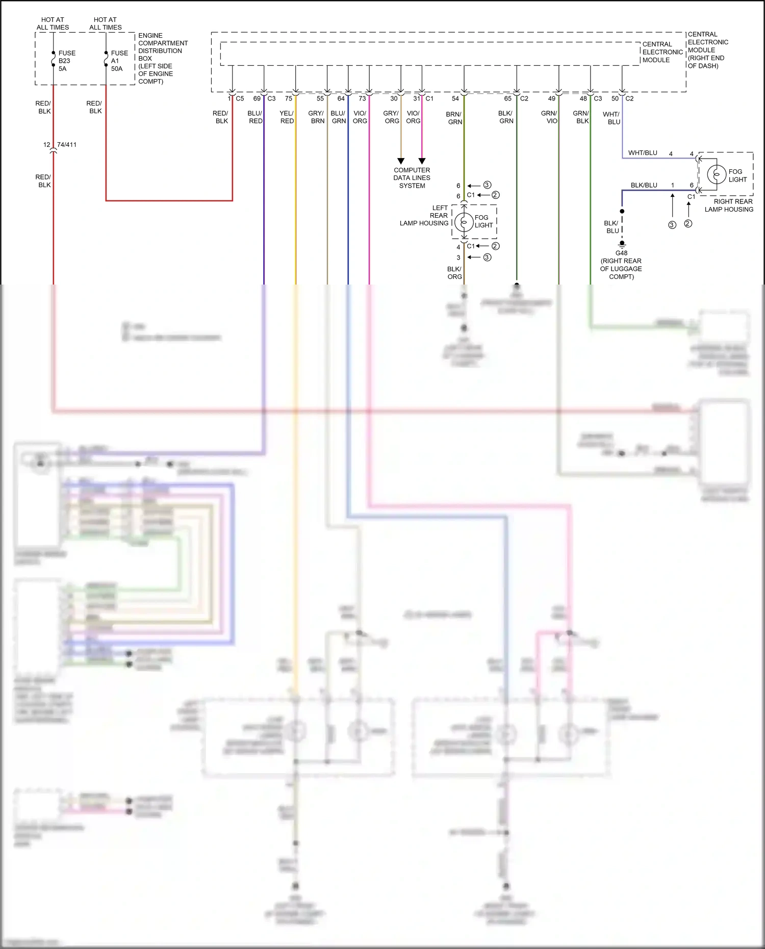 Wiring diagram blu for Volvo S60 II facelift (2013-2018) (46 of 68)