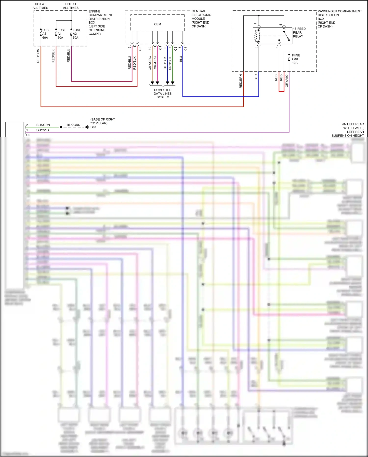 Wiring diagram blu/org for Volvo S60 II facelift (2013-2018) (5 of 18)