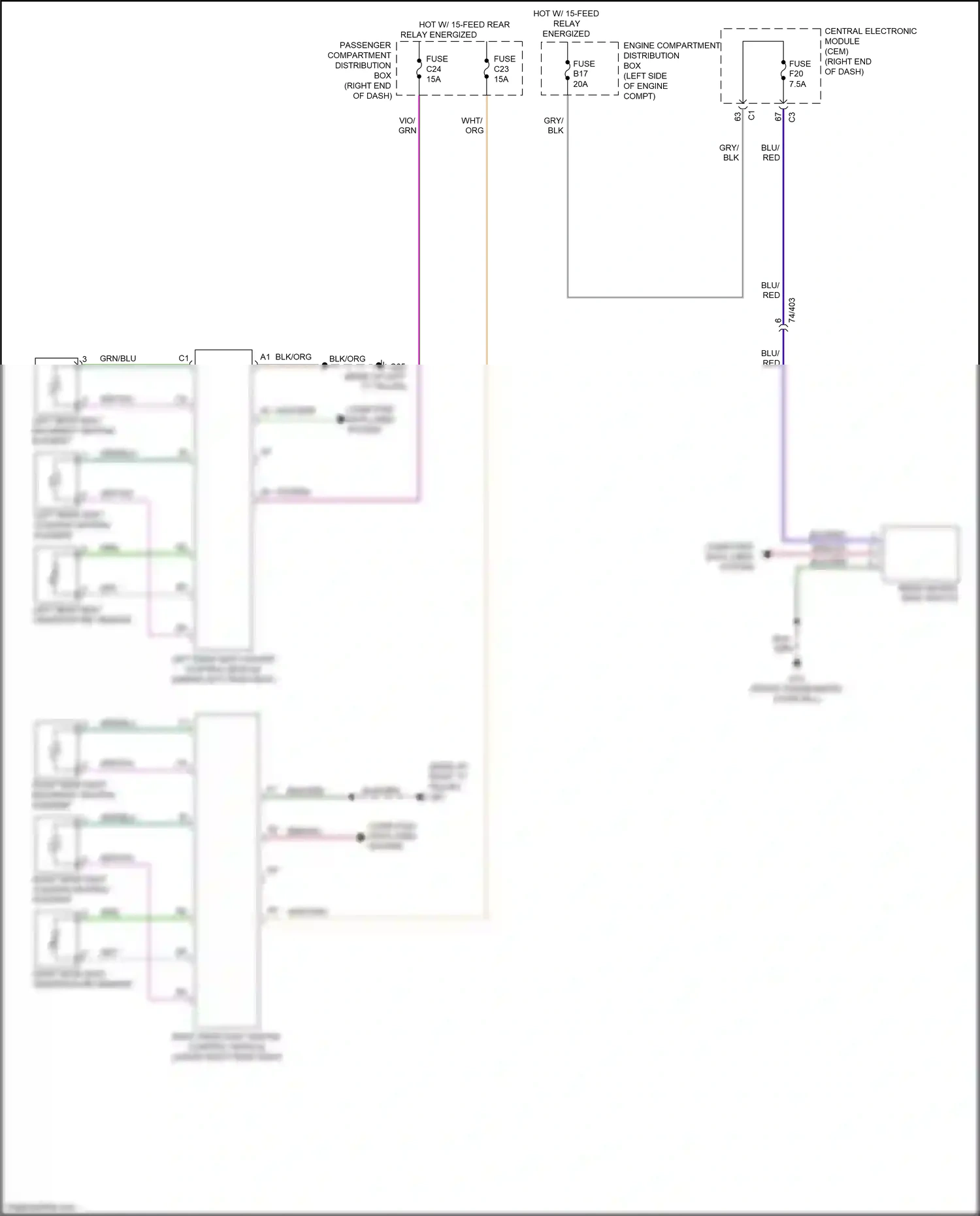 Wiring diagram blu/red for Volvo S60 II facelift (2013-2018) (20 of 30)