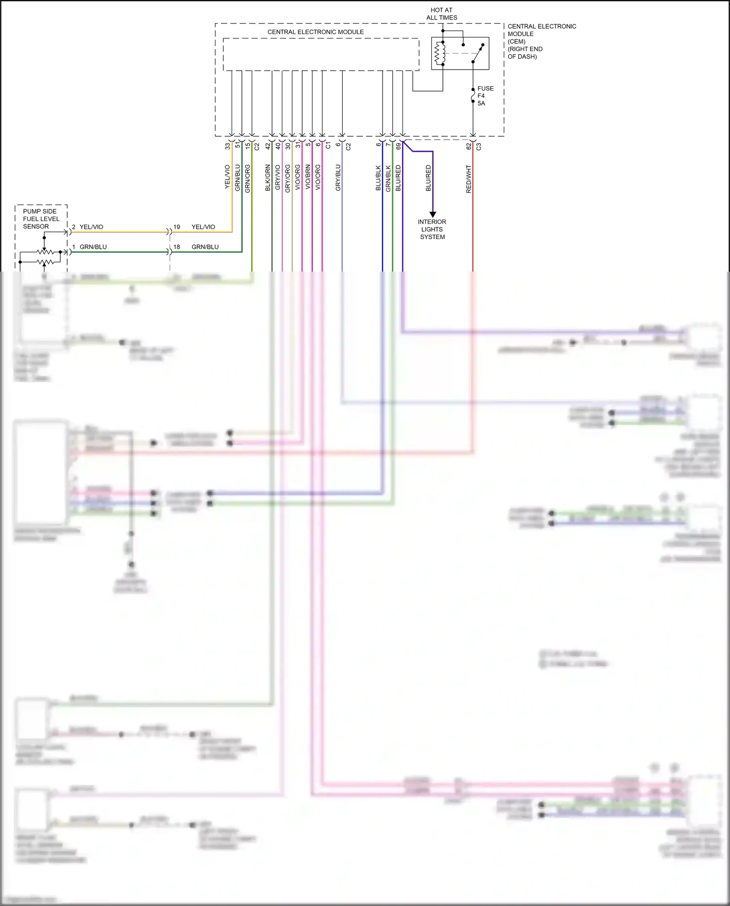 Wiring diagram blu/red for Volvo S60 II facelift (2013-2018) (16 of 30)